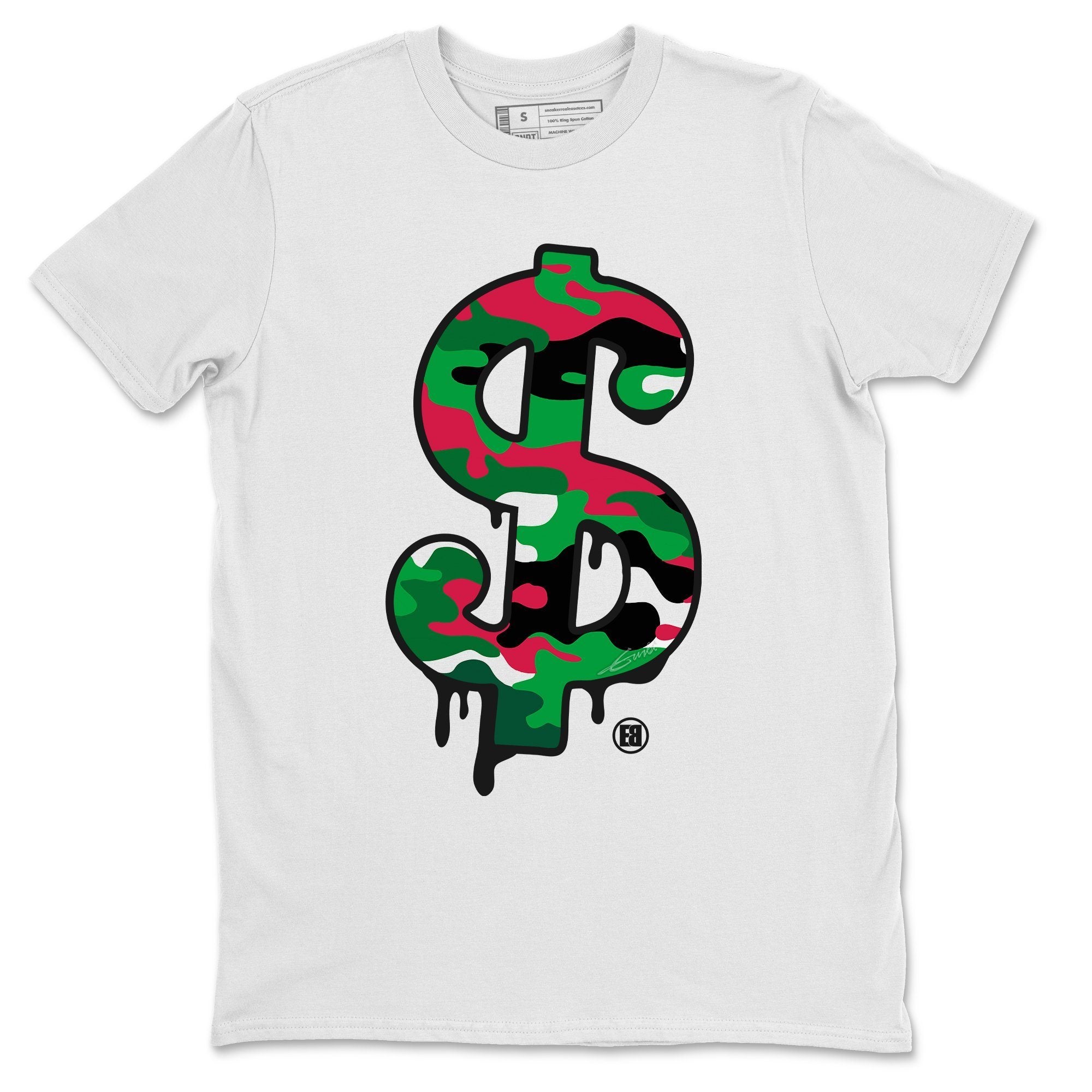Dollar Camo Unisex Tops - Air Jordan 1 Lucky Green