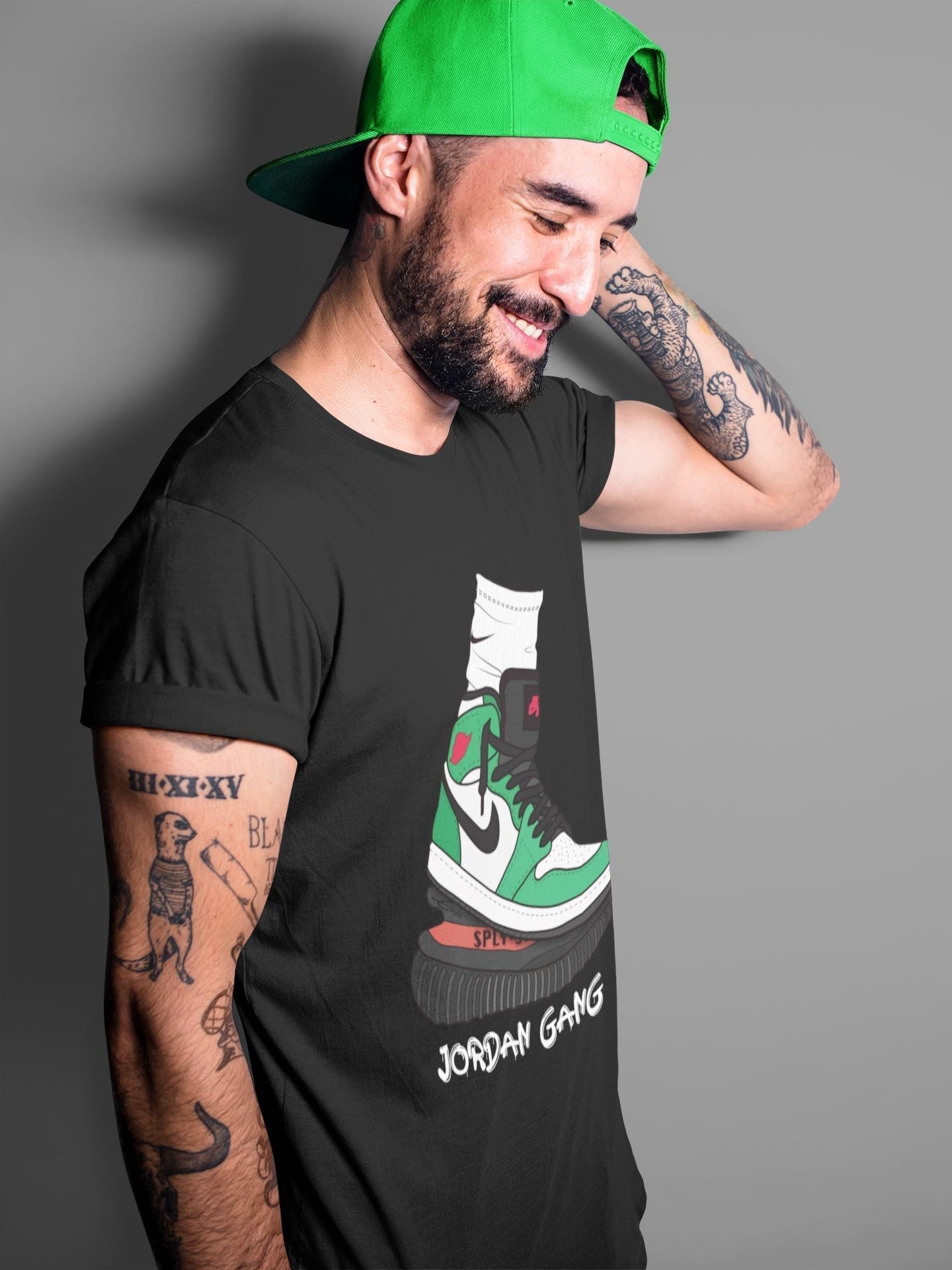 Air Jordan Gang Unisex Tops - Air Jordan 1 Lucky Green