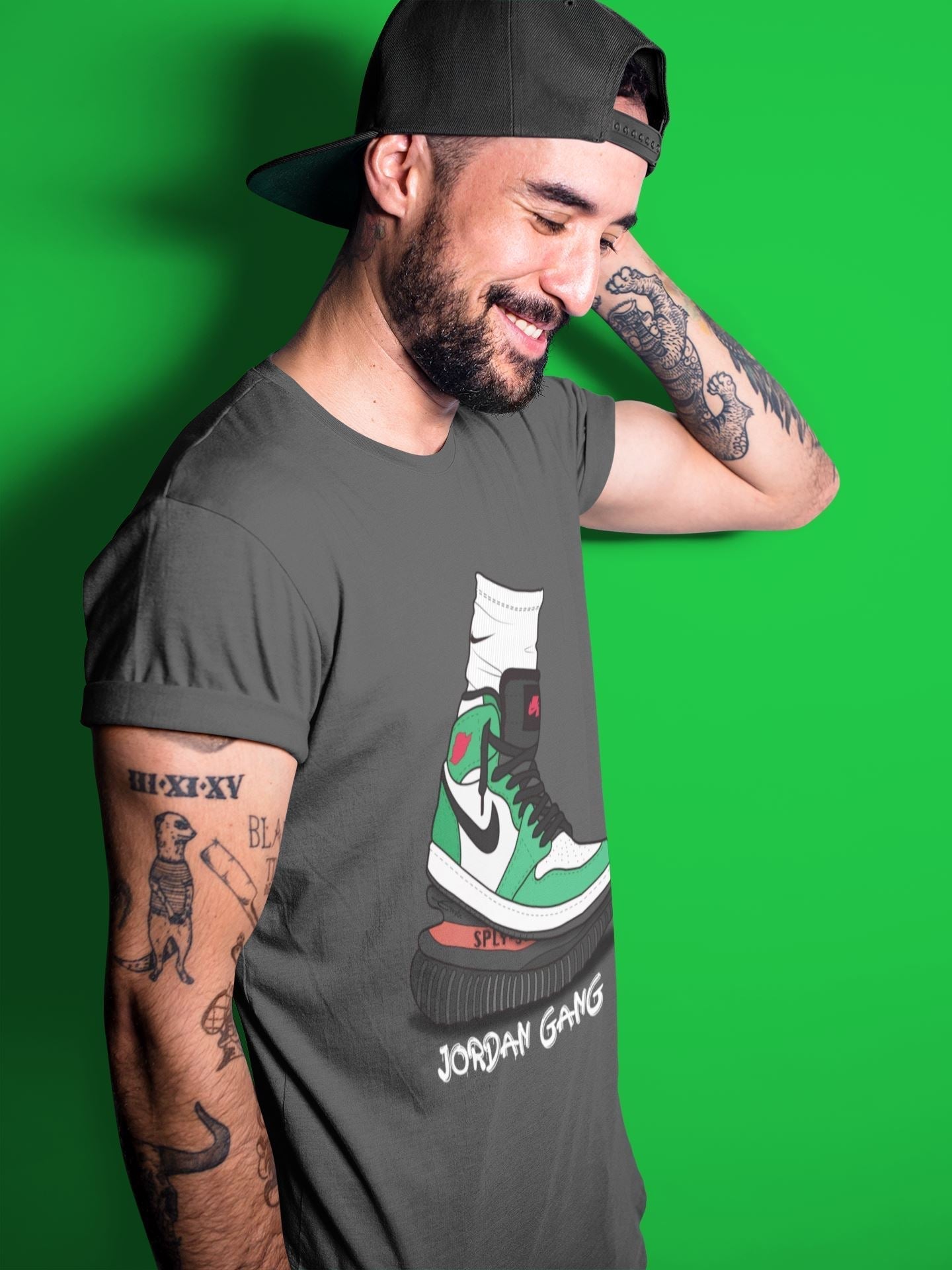 Air Jordan Gang Unisex Tops - Air Jordan 1 Lucky Green
