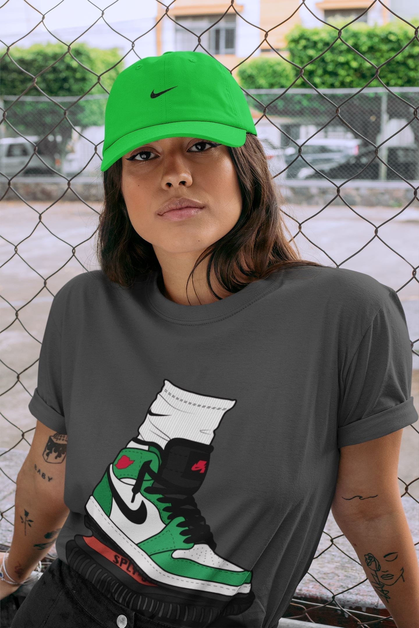 Air Jordan Gang Unisex Tops - Air Jordan 1 Lucky Green