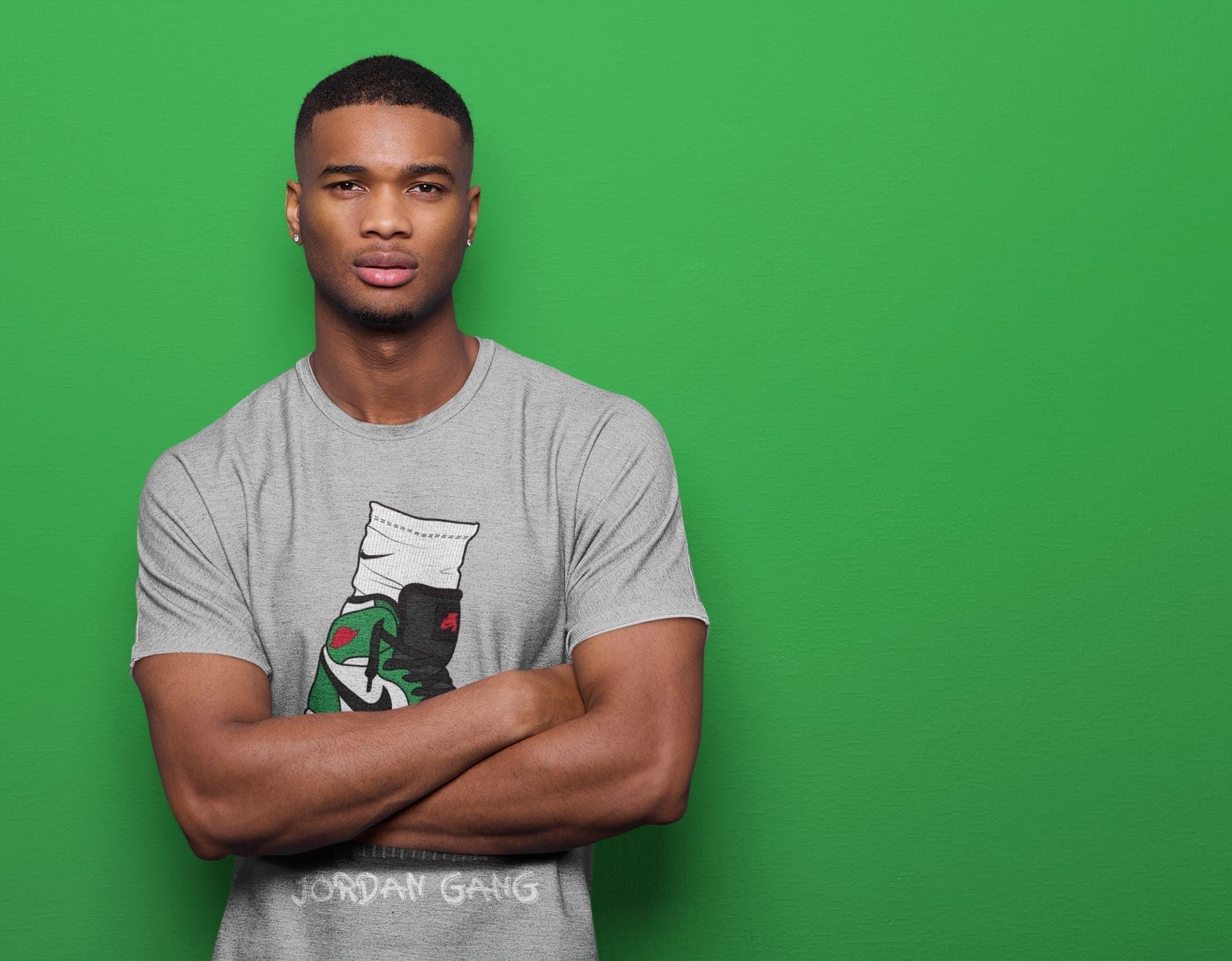 Air Jordan Gang Unisex Tops - Air Jordan 1 Lucky Green