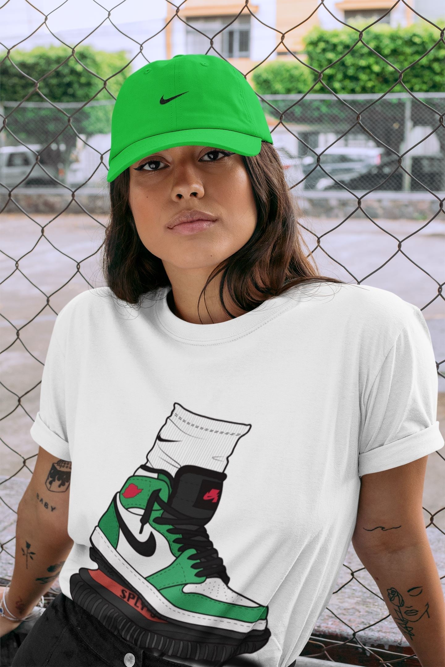 Air Jordan Gang Unisex Tops - Air Jordan 1 Lucky Green