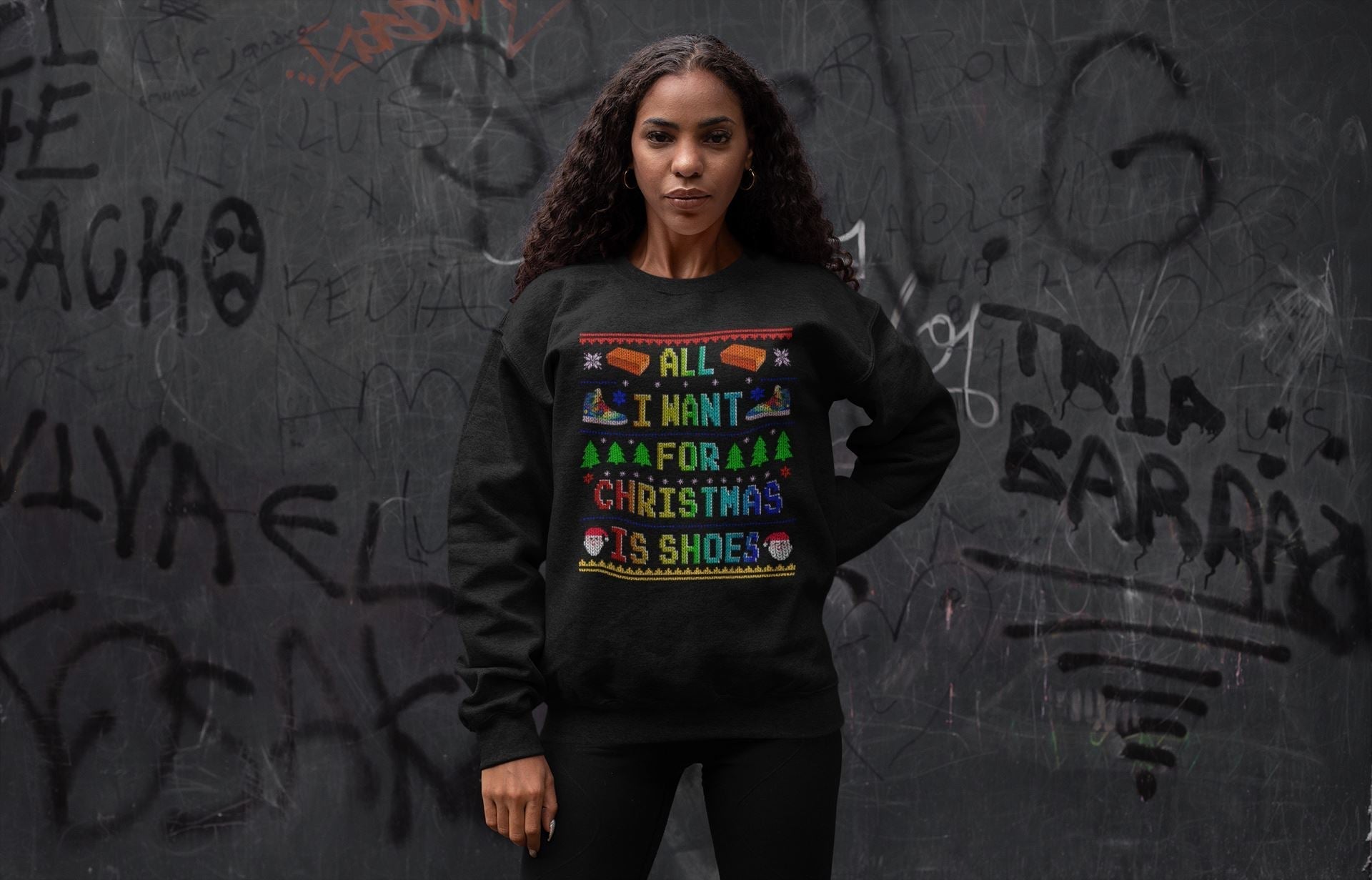 All I Want For Christmas Is Shoes Unisex Tops - Air Jordan 1 J Balvin