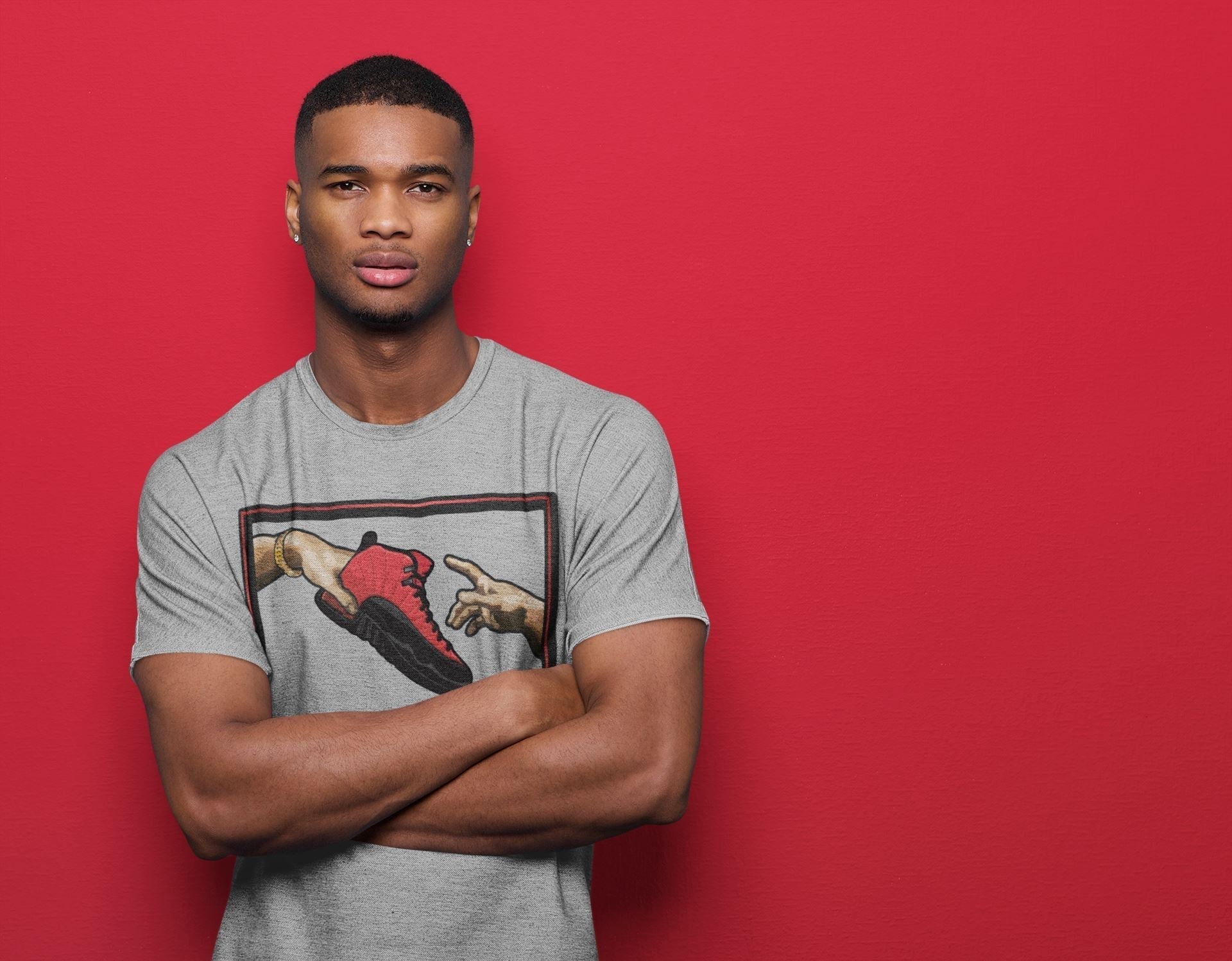 Adam's Creation Unisex Tops - Air Jordan 12 Reverse Flu Game