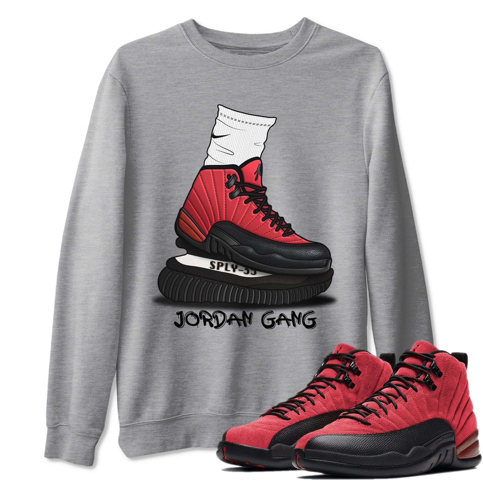 Air Jordan Gang Unisex Tops - Air Jordan 12 Reverse Flu Game