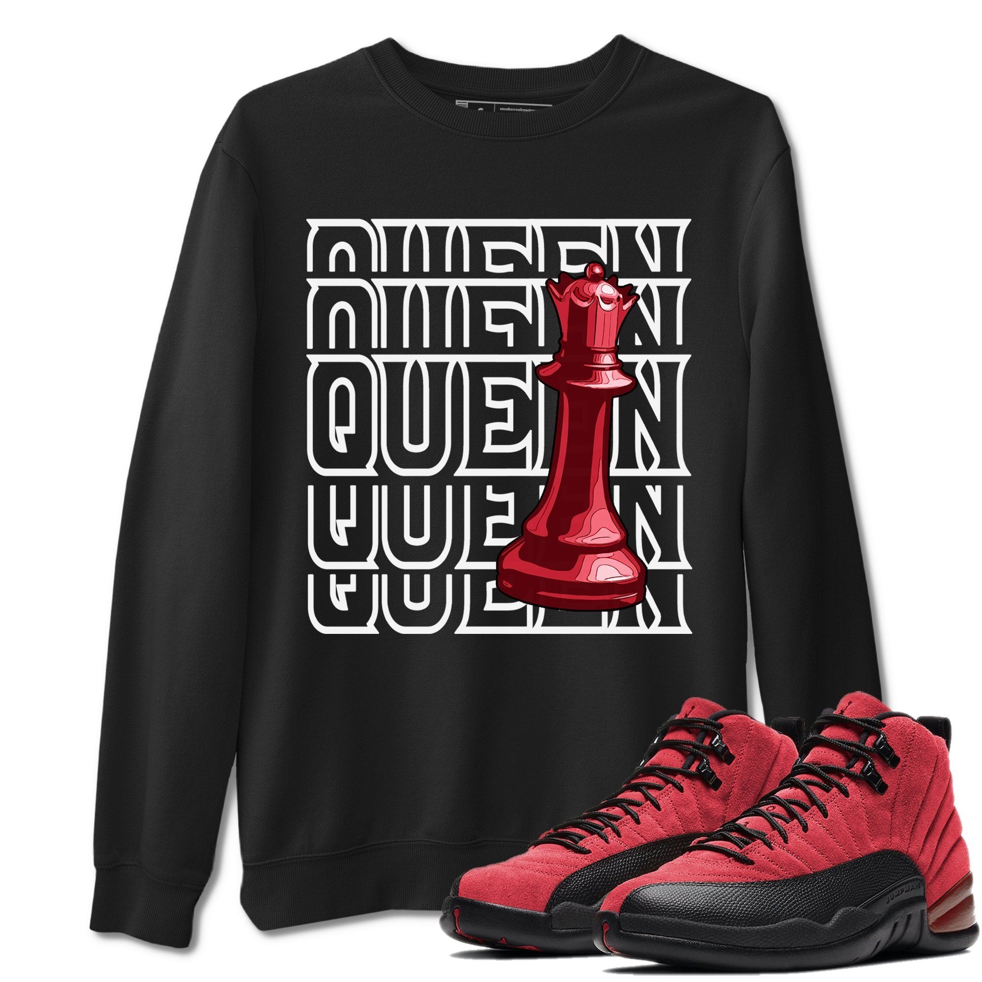 Queen Unisex Tops - Air Jordan 12 Reverse Flu Game