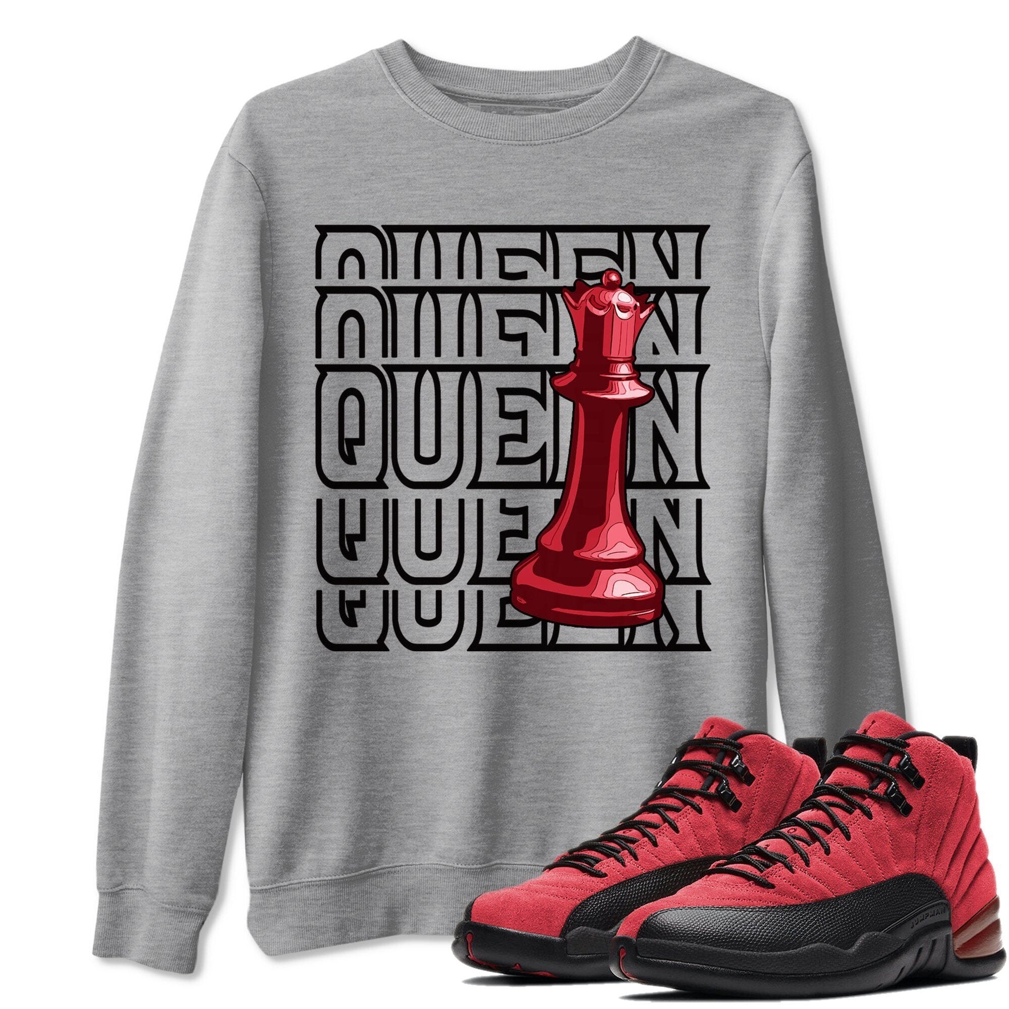 Queen Unisex Tops - Air Jordan 12 Reverse Flu Game