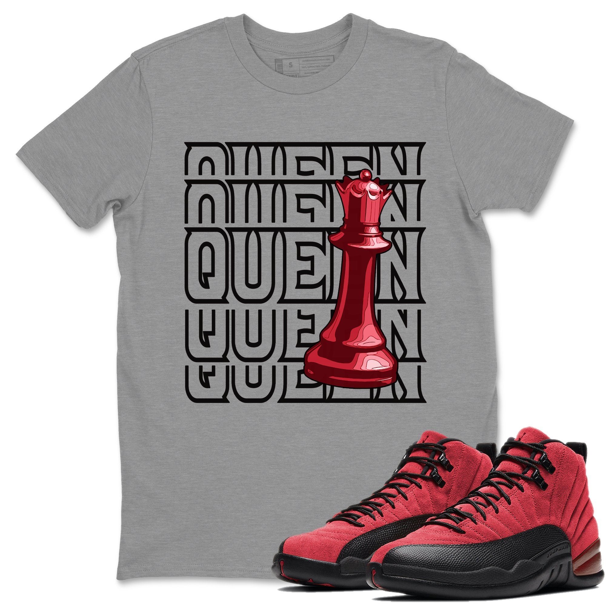 Queen Unisex Tops - Air Jordan 12 Reverse Flu Game