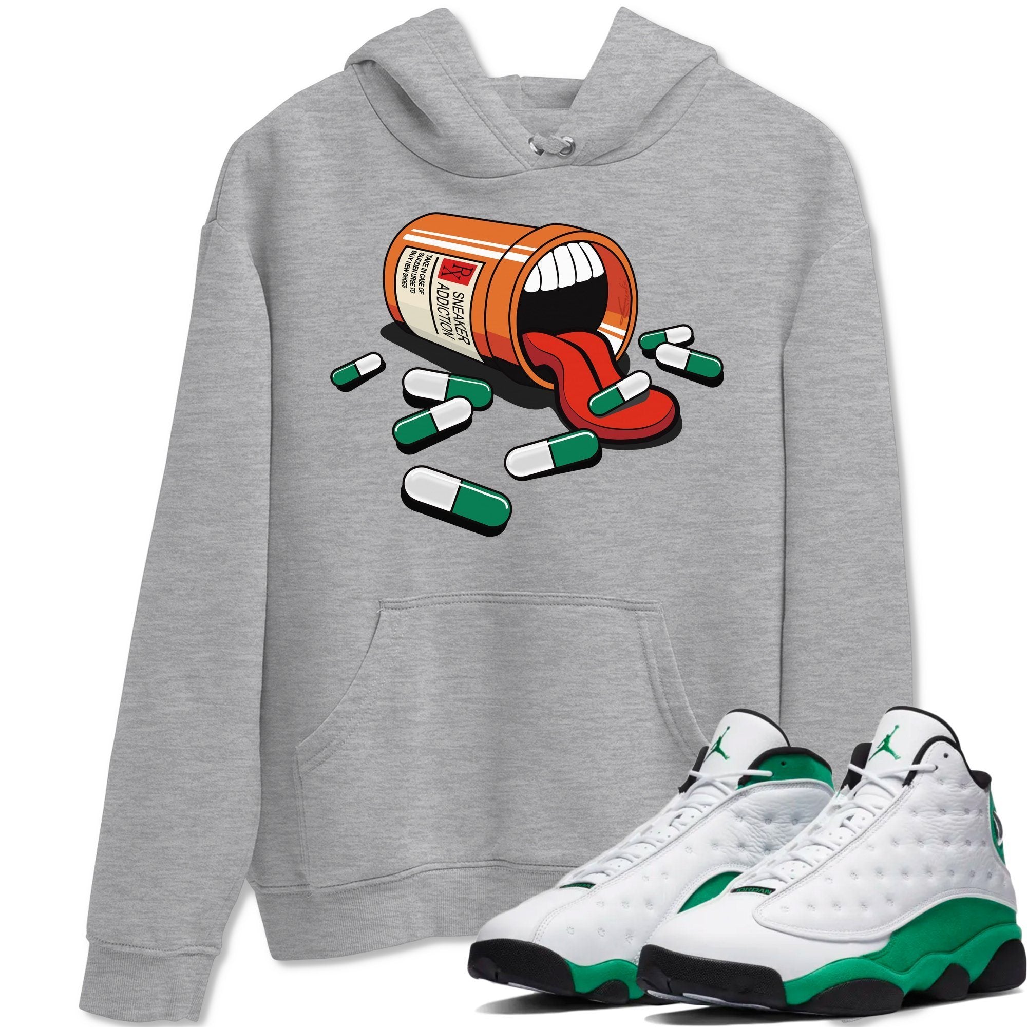 snkmatch Addiction Unisex Tops - Air Jordan 13 Lucky Green
