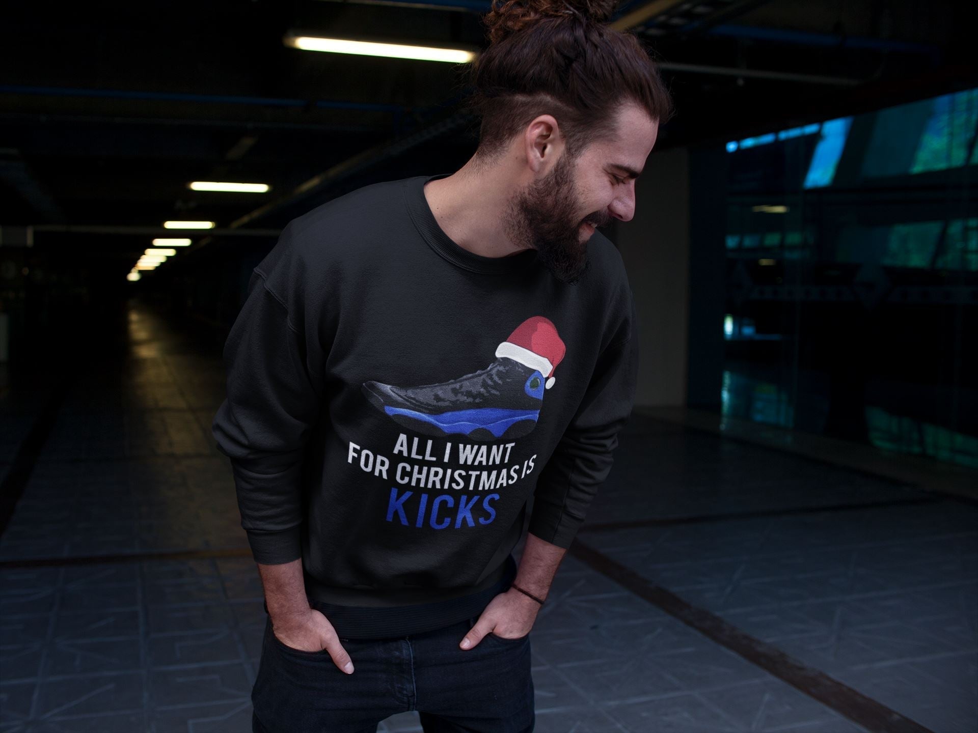 All i Want For Christmas is Kicks Unisex Tops - Air Jordan 13 Hyper Royal