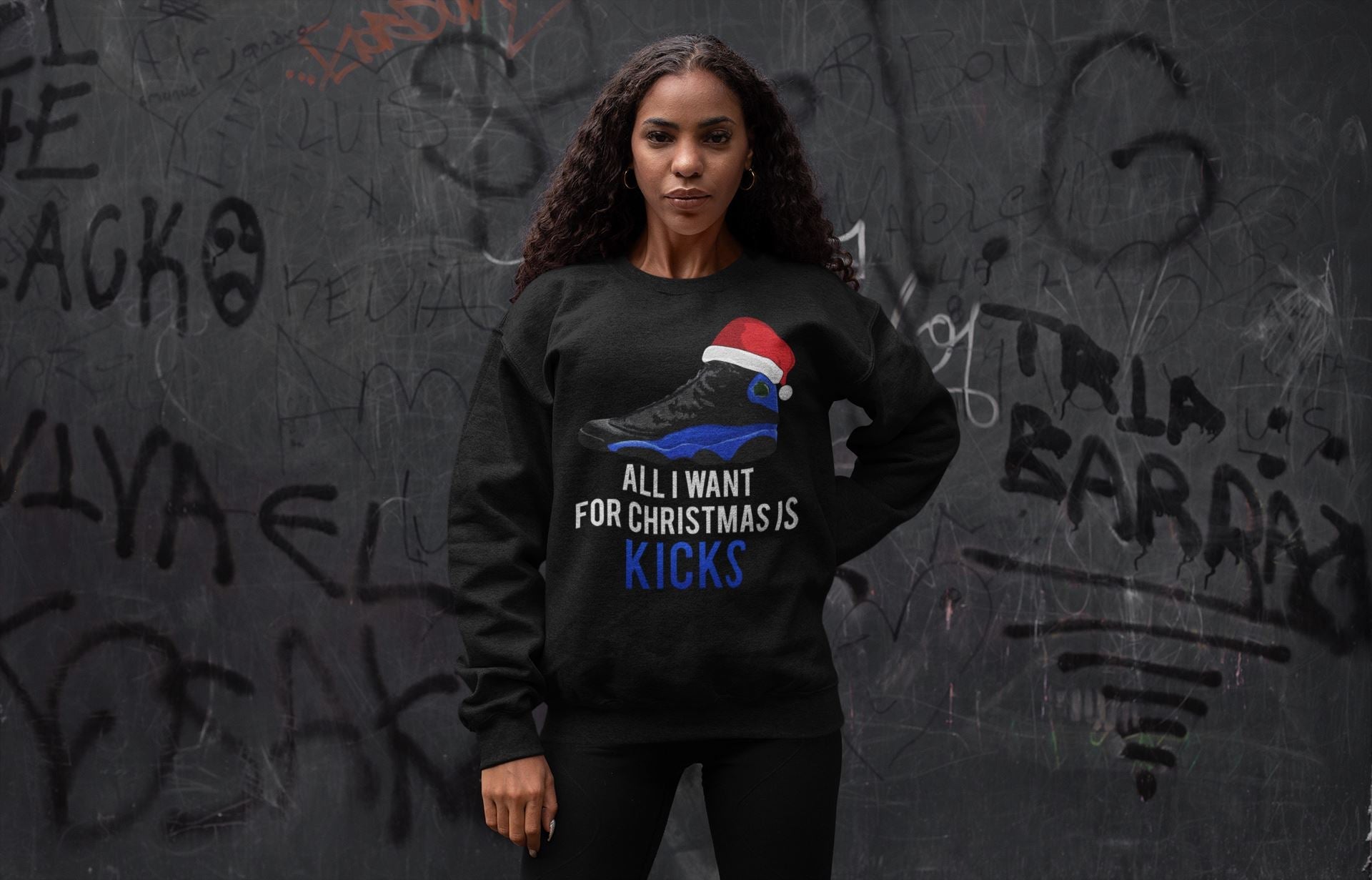 All i Want For Christmas is Kicks Unisex Tops - Air Jordan 13 Hyper Royal