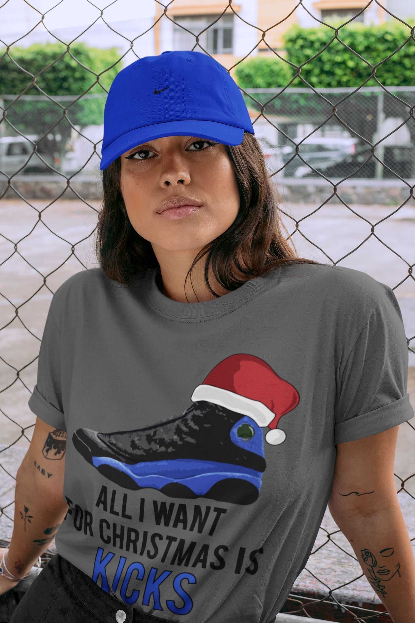 All i Want For Christmas is Kicks Unisex Tops - Air Jordan 13 Hyper Royal