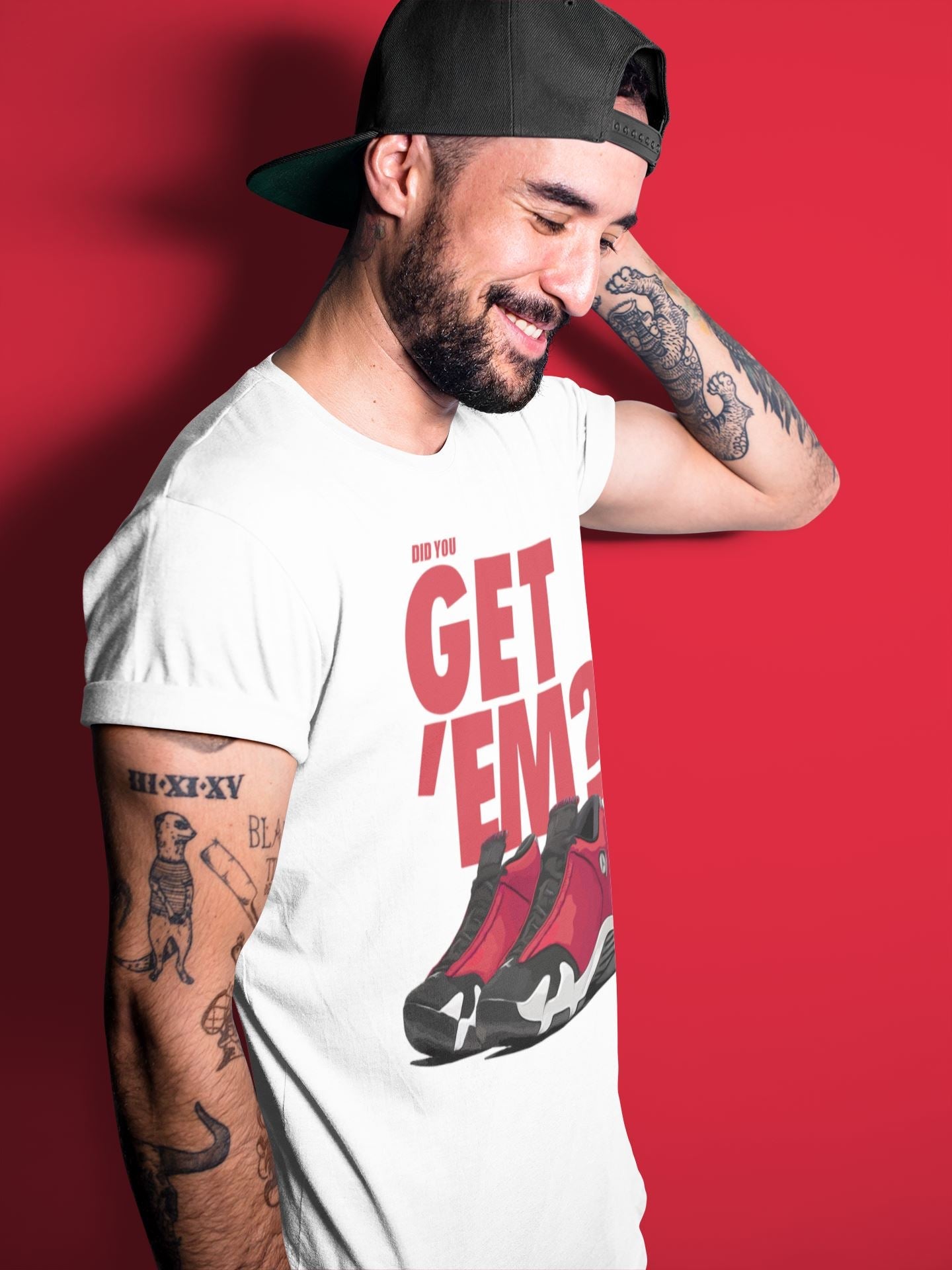 Did You Get 'Em Unisex Tops - Air Jordan 14 Gym Red