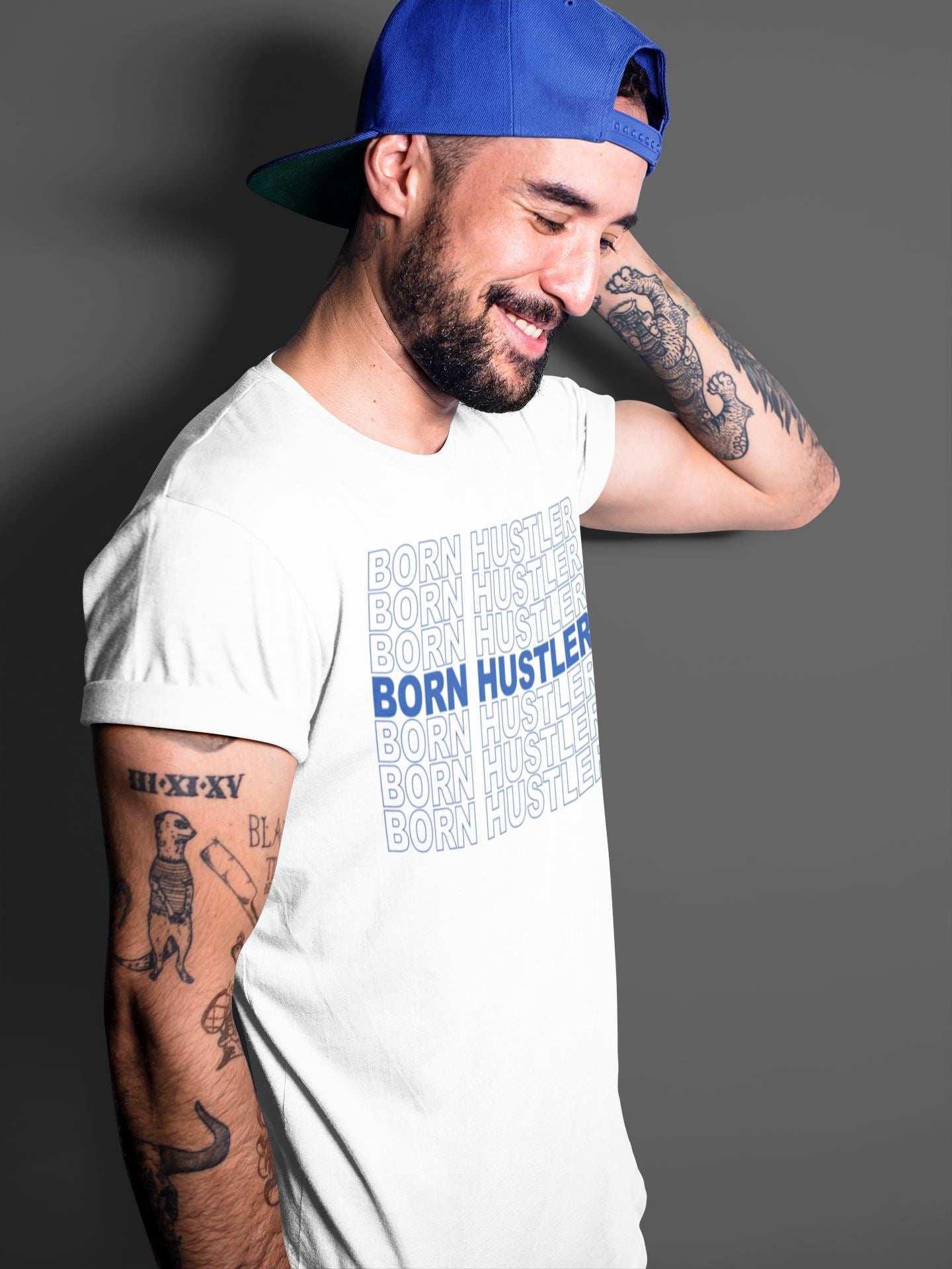 Born Hustler Unisex Tops - Air Jordan 14 Hyper Royal