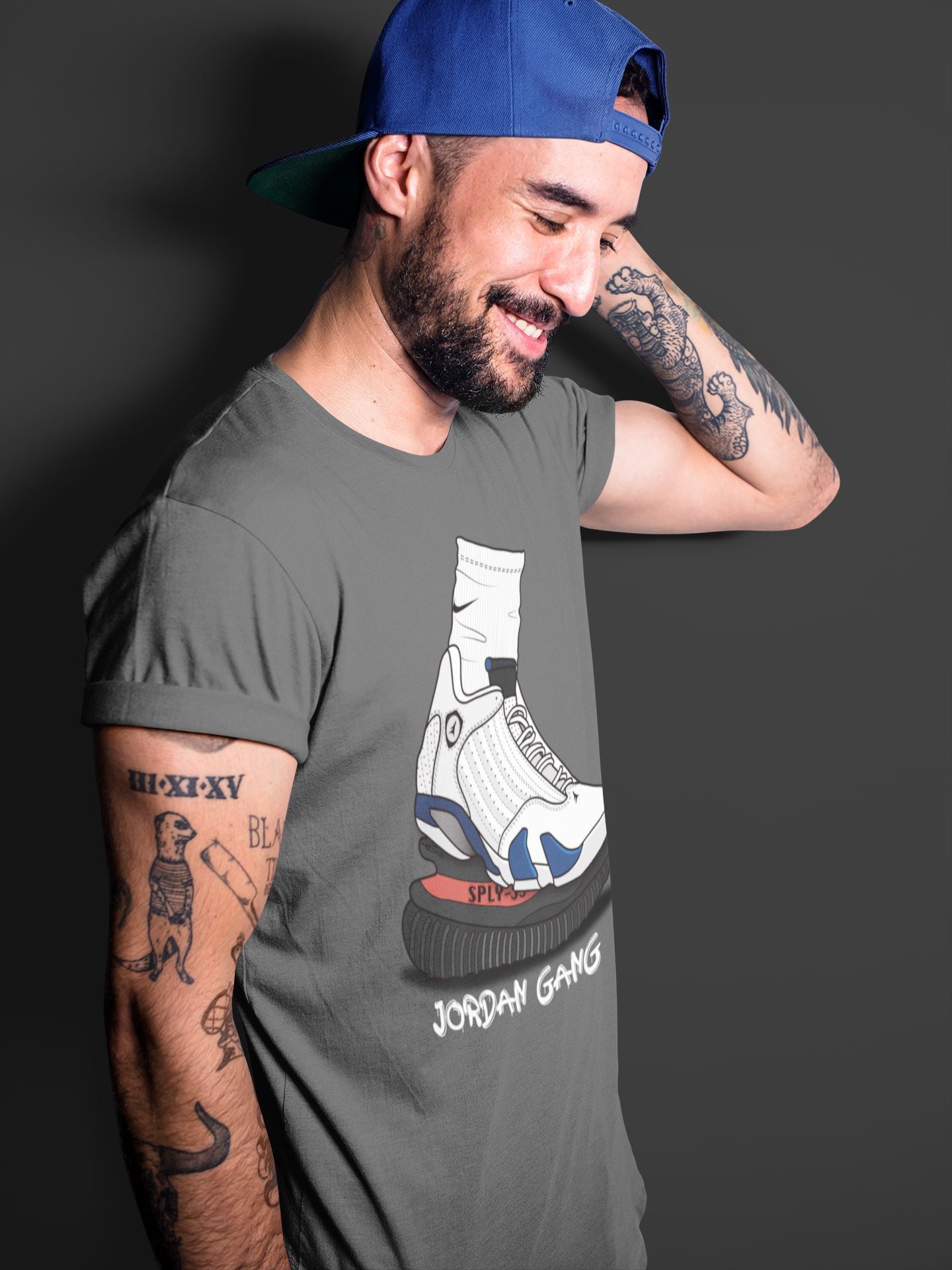 Air Jordan Gang Unisex Tops - Air Jordan 14 Hyper Royal