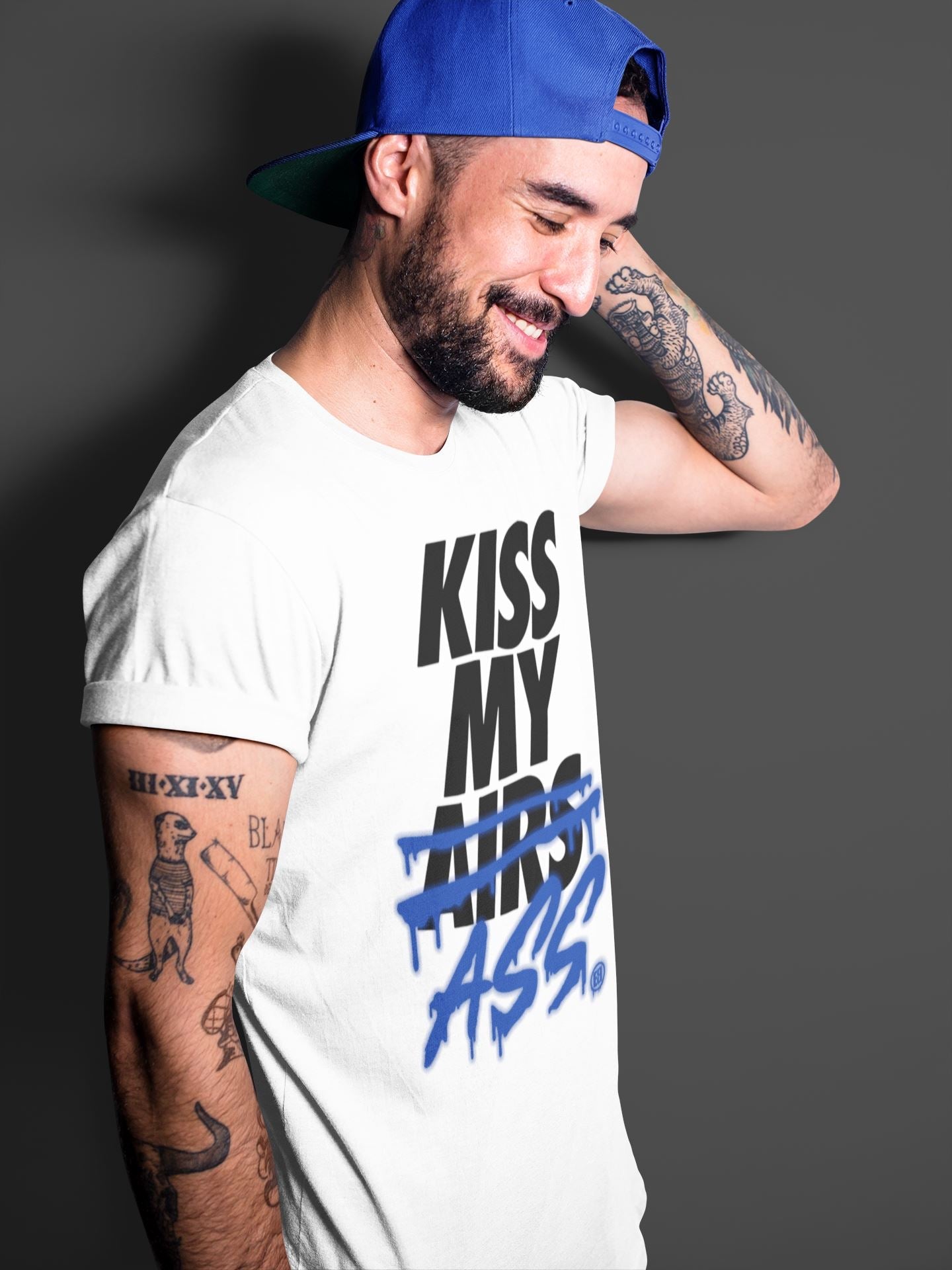 Kiss My Ass Unisex Tops - Air Jordan 14 Hyper Royal