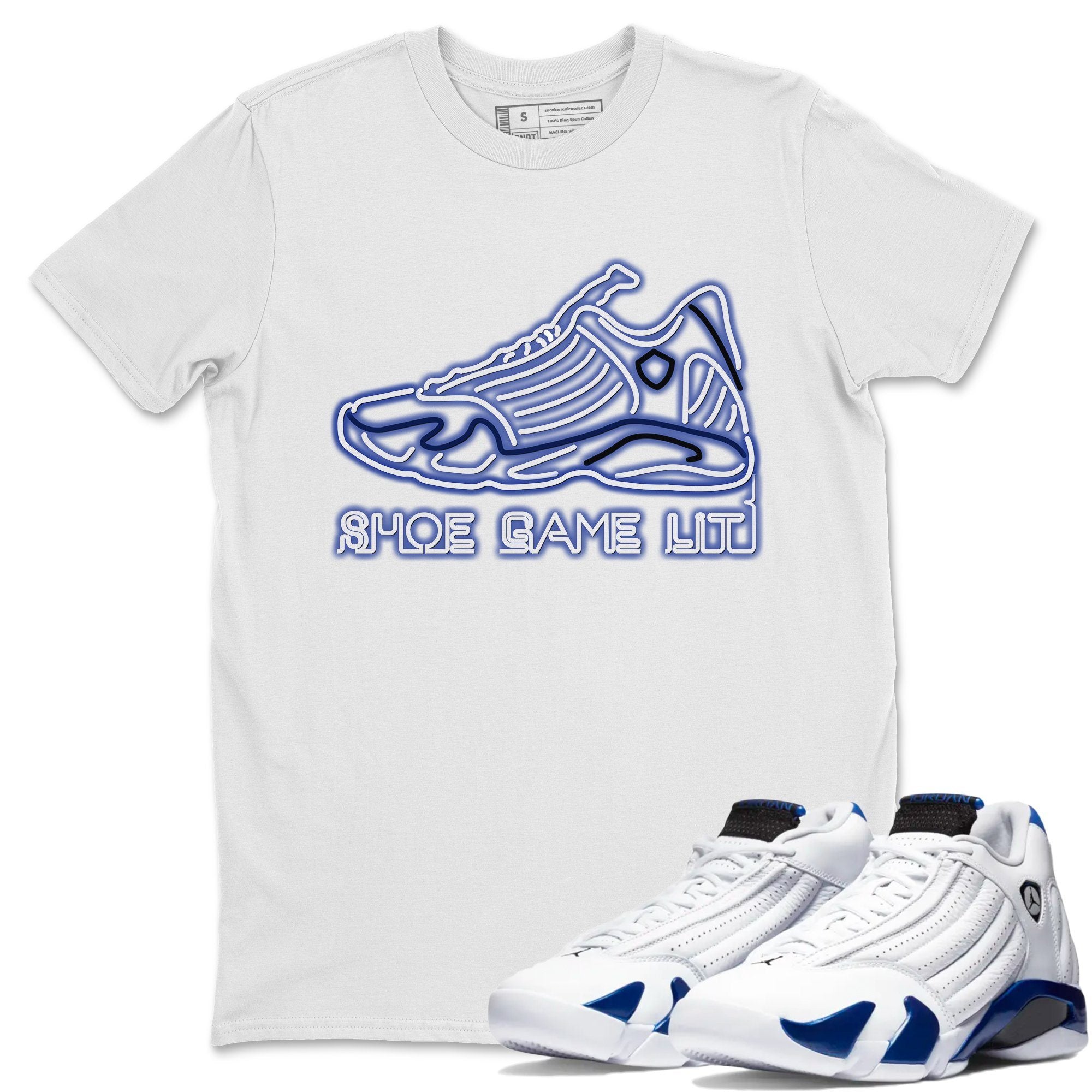 Shoe Game Lit Unisex Tops - Air Jordan 14 Hyper Royal