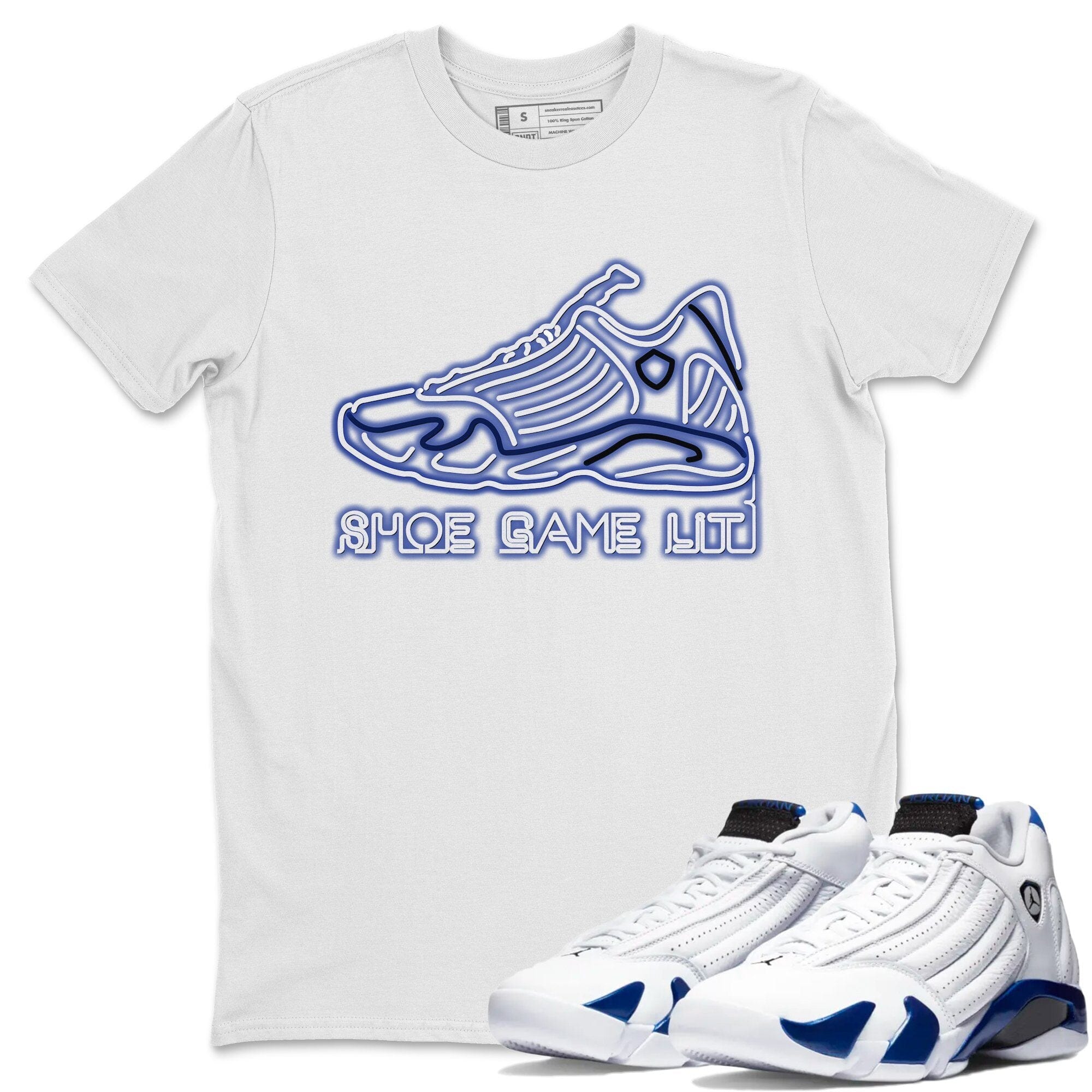 Shoe Game Lit Unisex Tops - Air Jordan 14 Hyper Royal