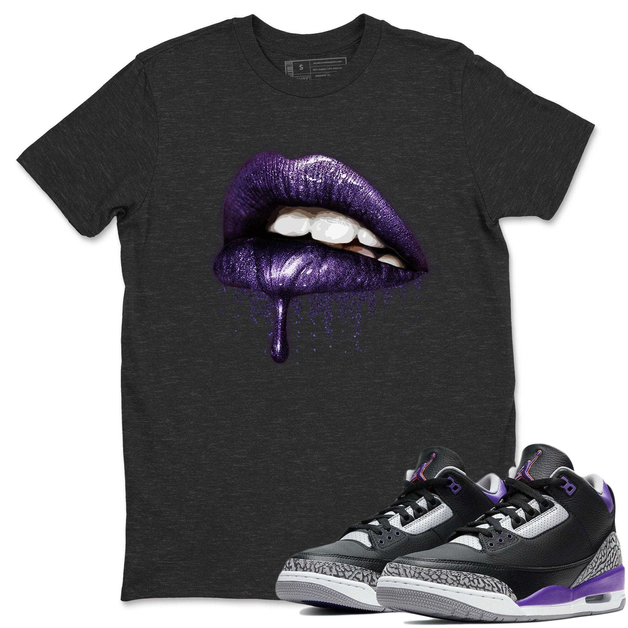 Dripping Lips Unisex Tops - Air Jordan 3 Court Purple