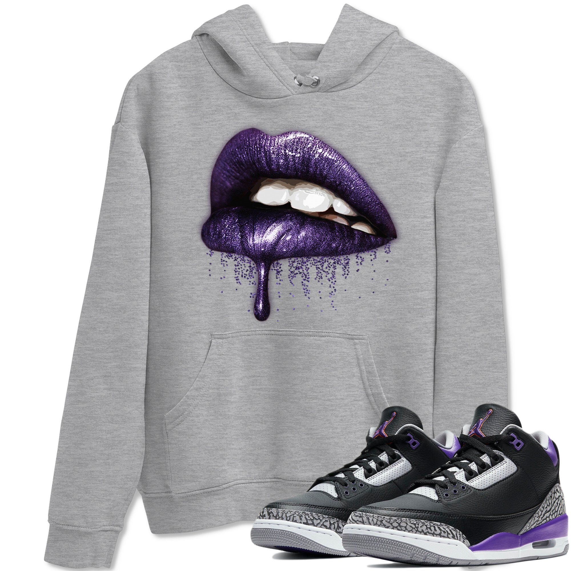 Dripping Lips Unisex Tops - Air Jordan 3 Court Purple