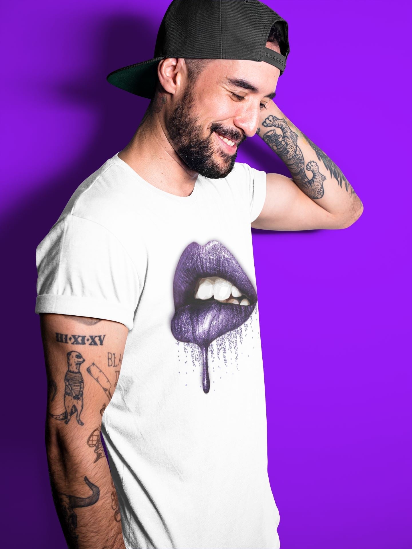 Dripping Lips Unisex Tops - Air Jordan 3 Court Purple