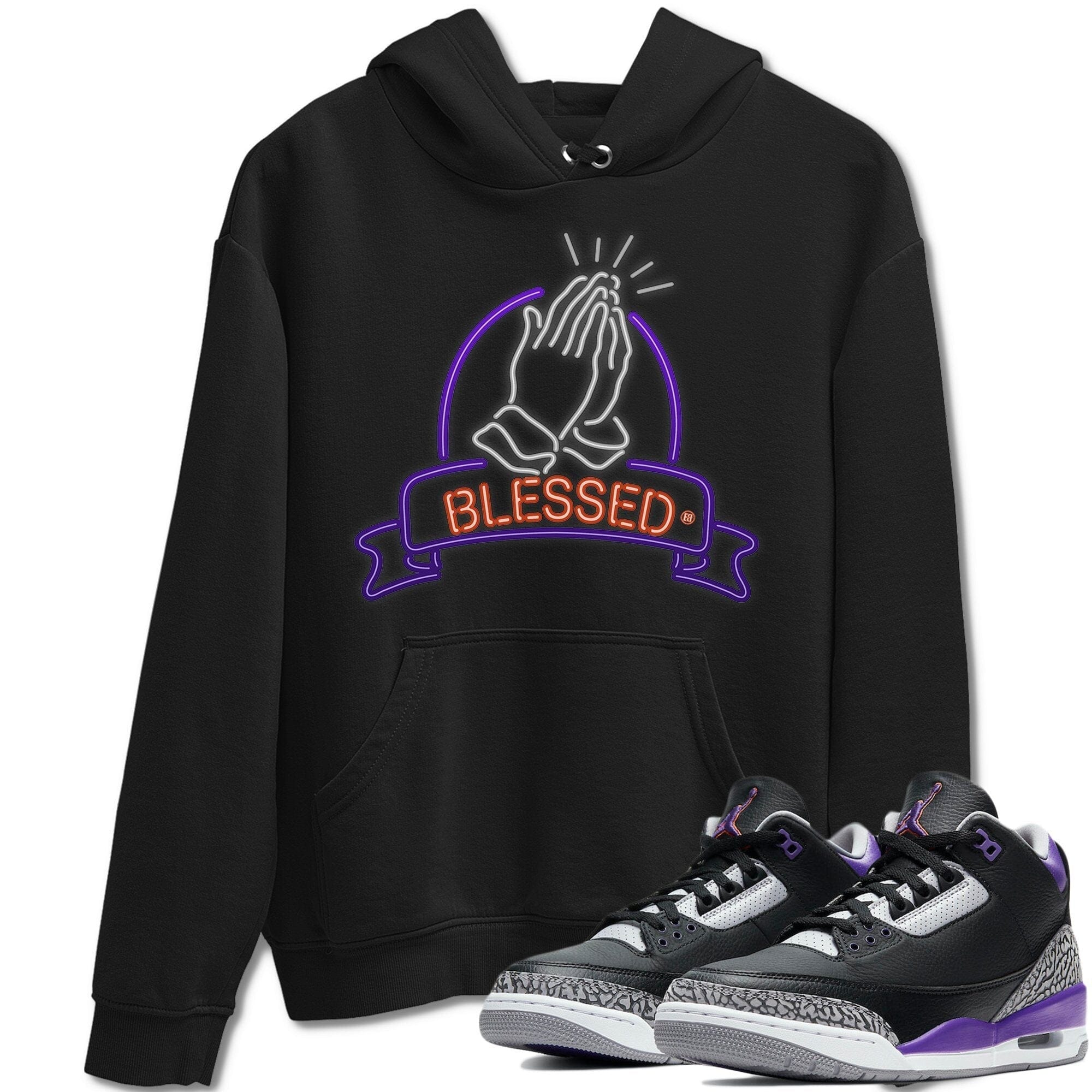 Blessed Unisex Tops - Air Jordan 3 Court Purple