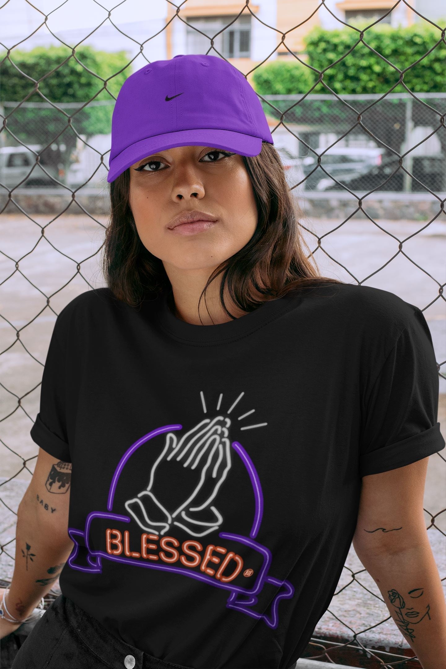 Blessed Unisex Tops - Air Jordan 3 Court Purple