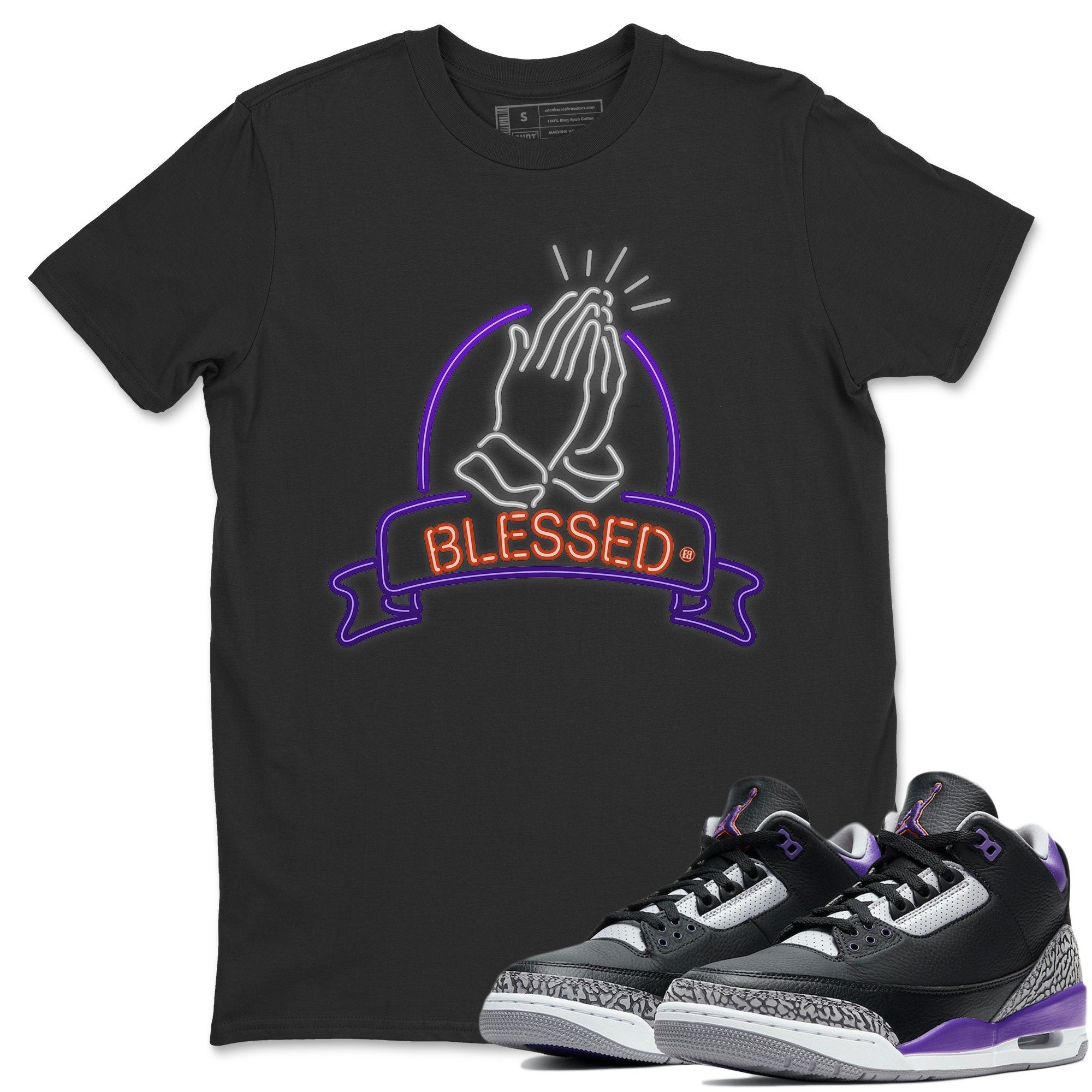 Blessed Unisex Tops - Air Jordan 3 Court Purple