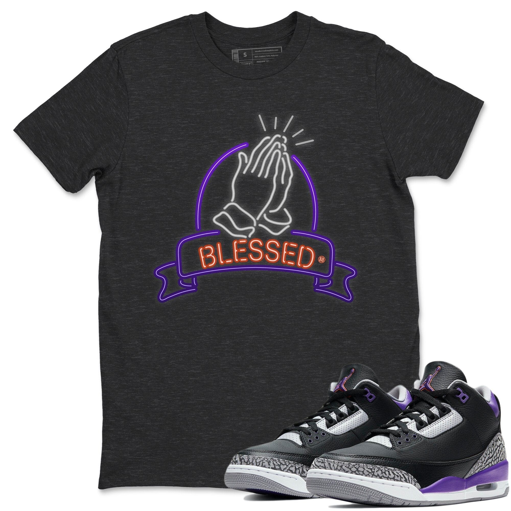 Blessed Unisex Tops - Air Jordan 3 Court Purple