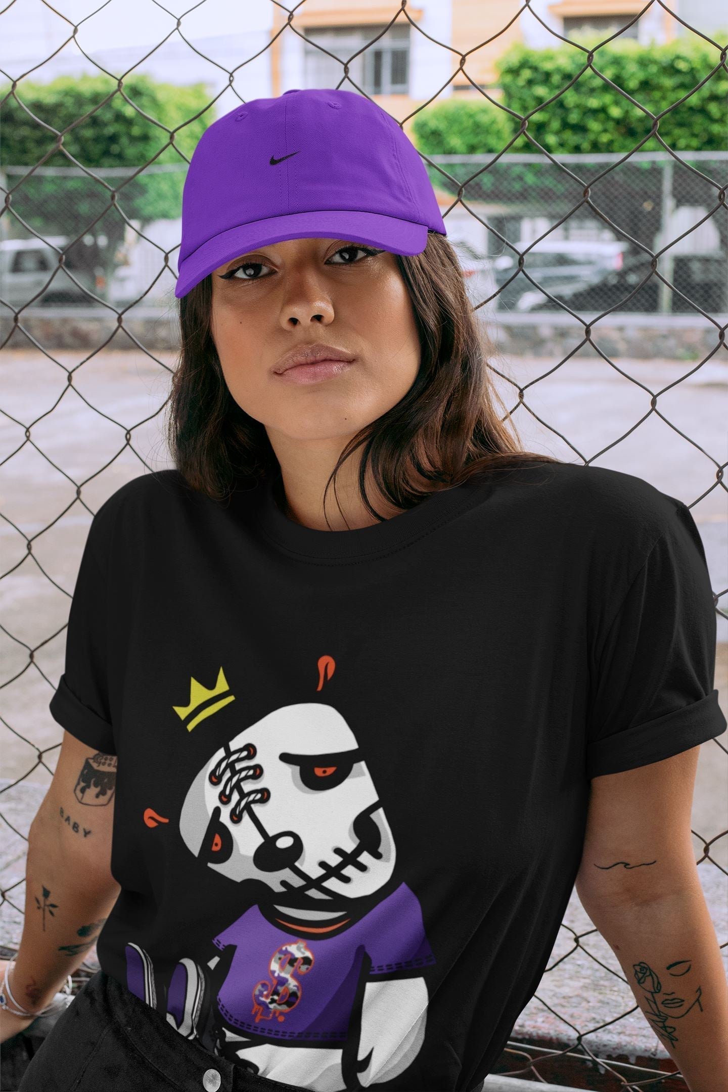 Dead Dolls Unisex Tops - Air Jordan 3 Court Purple