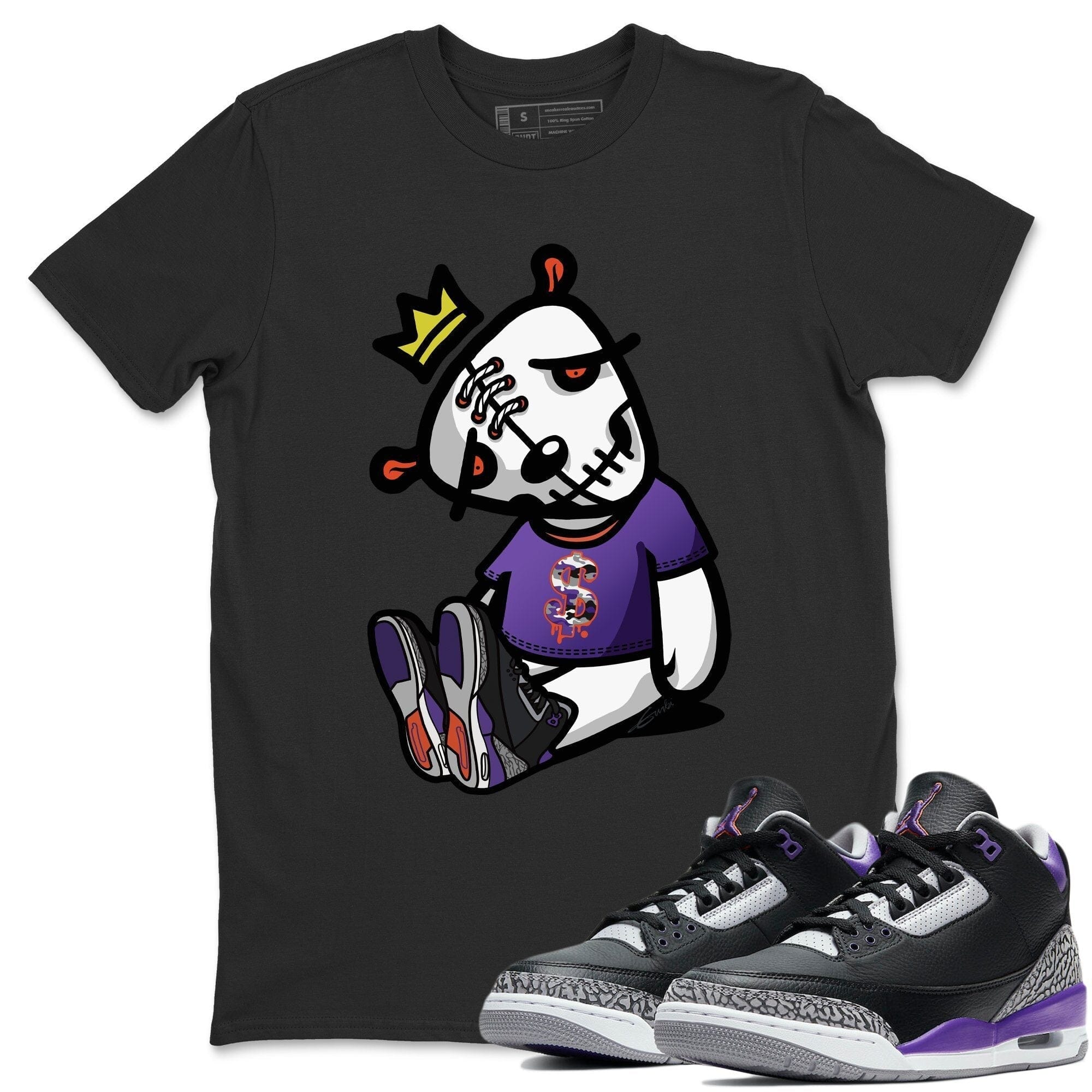 Dead Dolls Unisex Tops - Air Jordan 3 Court Purple