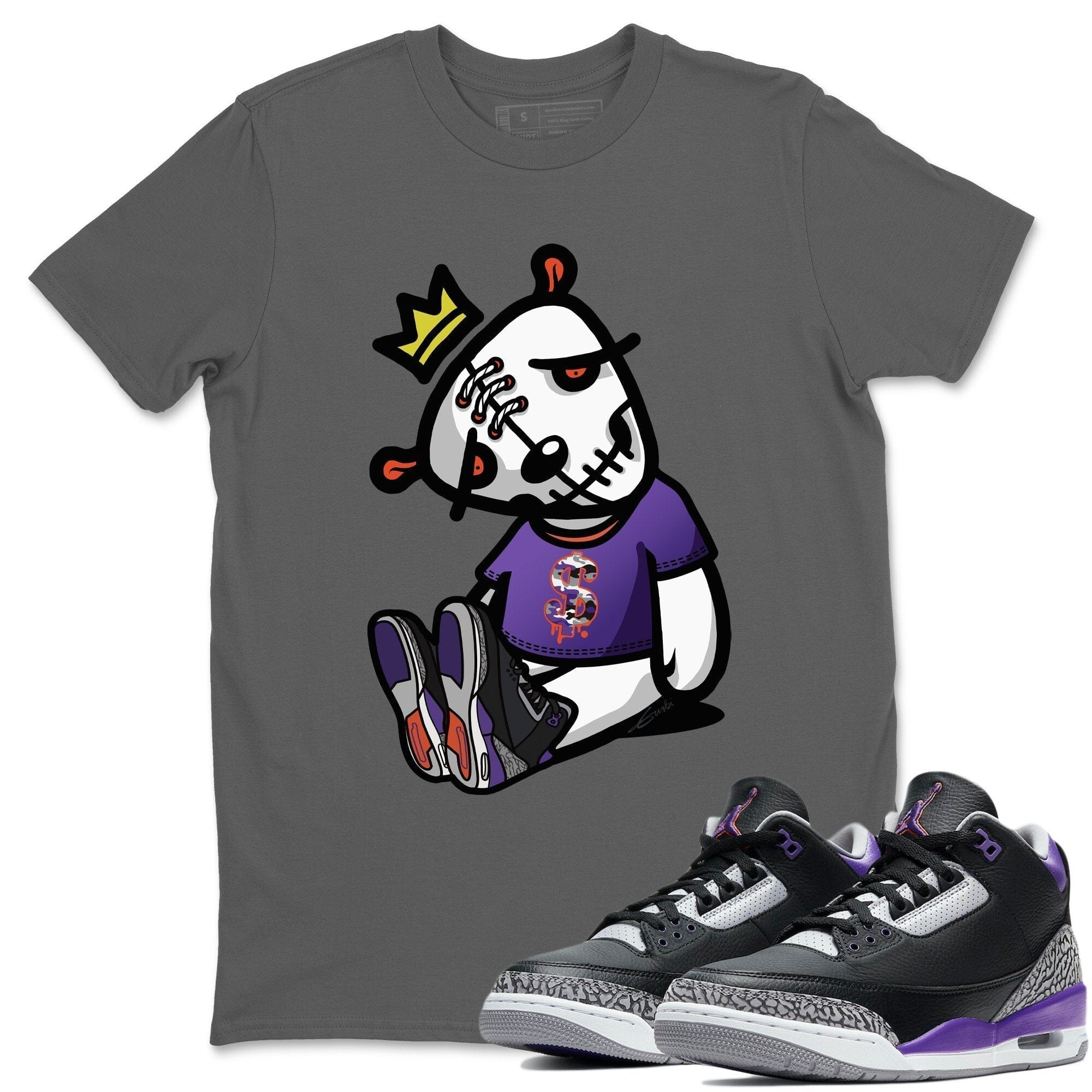 Dead Dolls Unisex Tops - Air Jordan 3 Court Purple