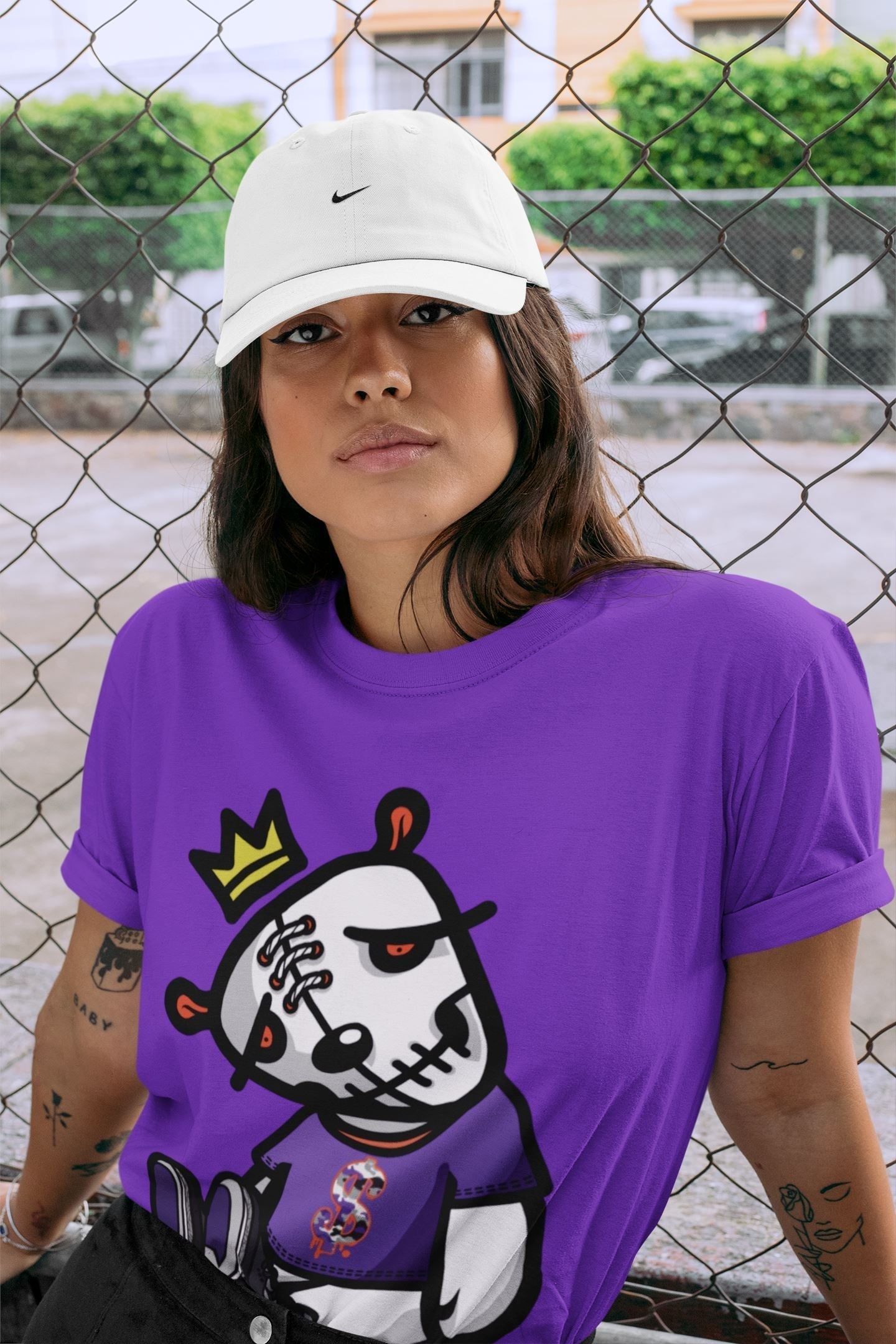 Dead Dolls Unisex Tops - Air Jordan 3 Court Purple