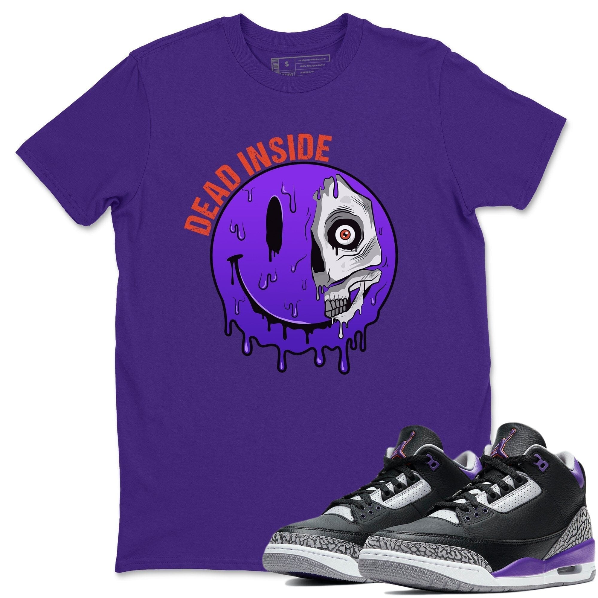 Dead Inside Unisex Tops - Air Jordan 3 Court Purple
