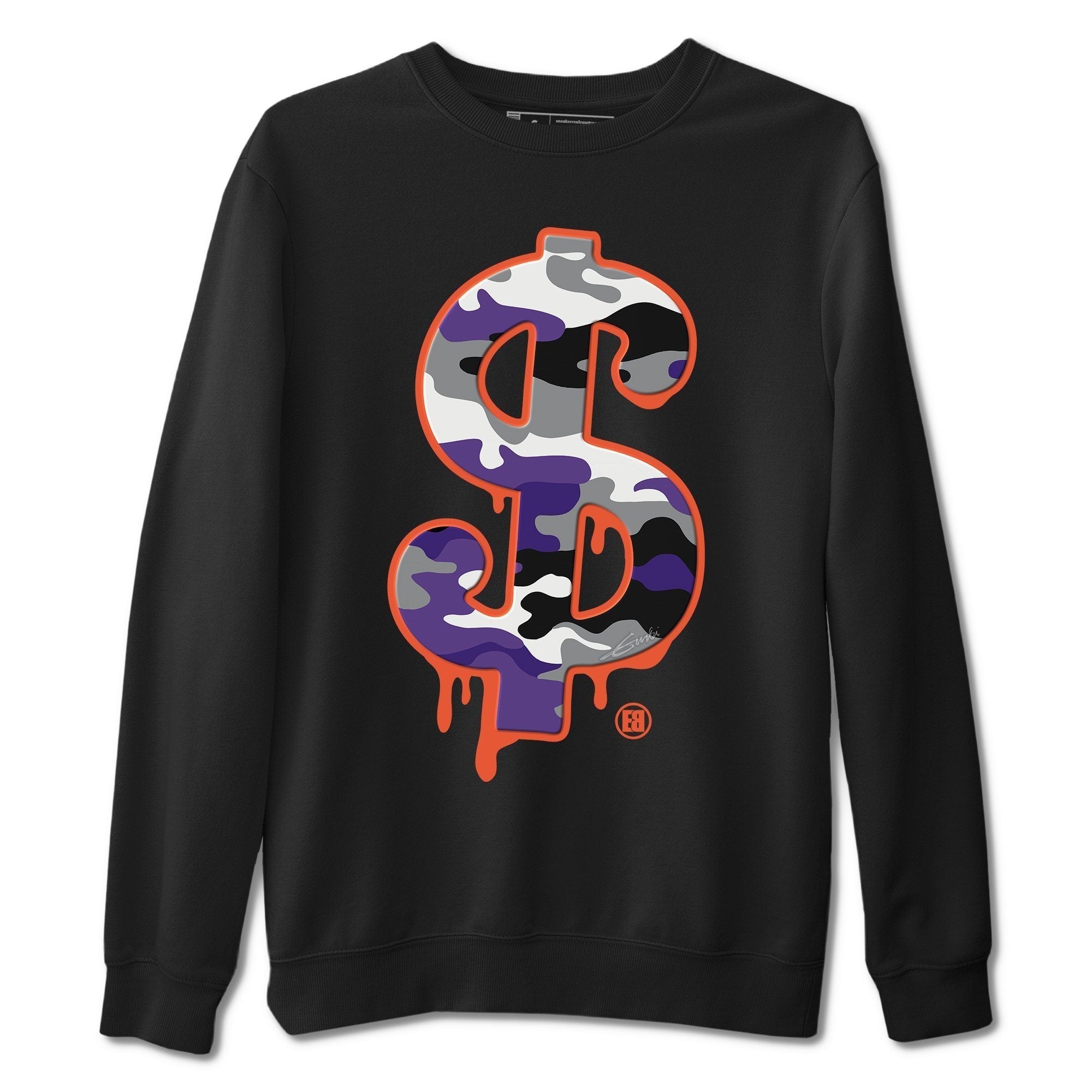Dollar Camo Unisex Tops - Air Jordan 3 Court Purple
