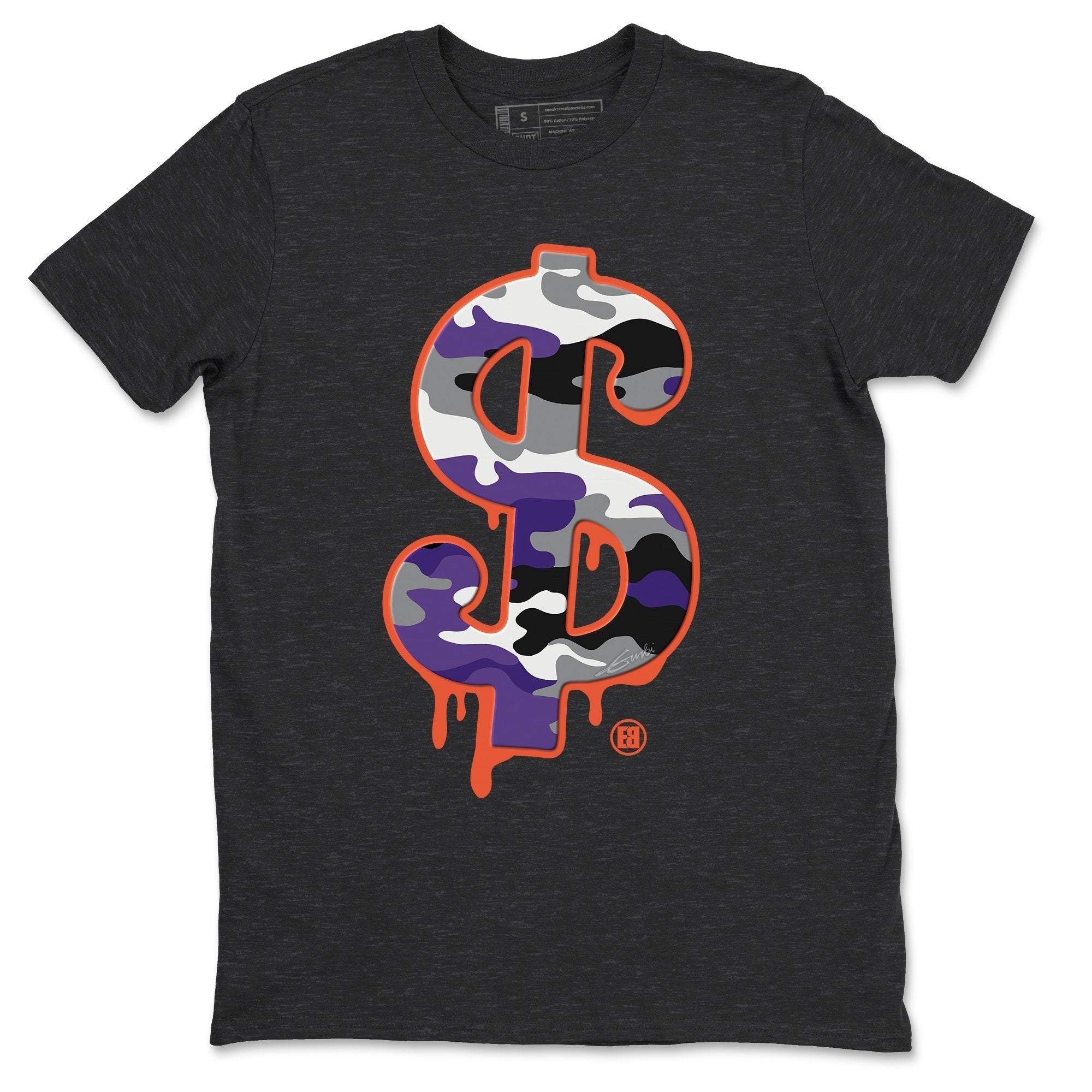 Dollar Camo Unisex Tops - Air Jordan 3 Court Purple