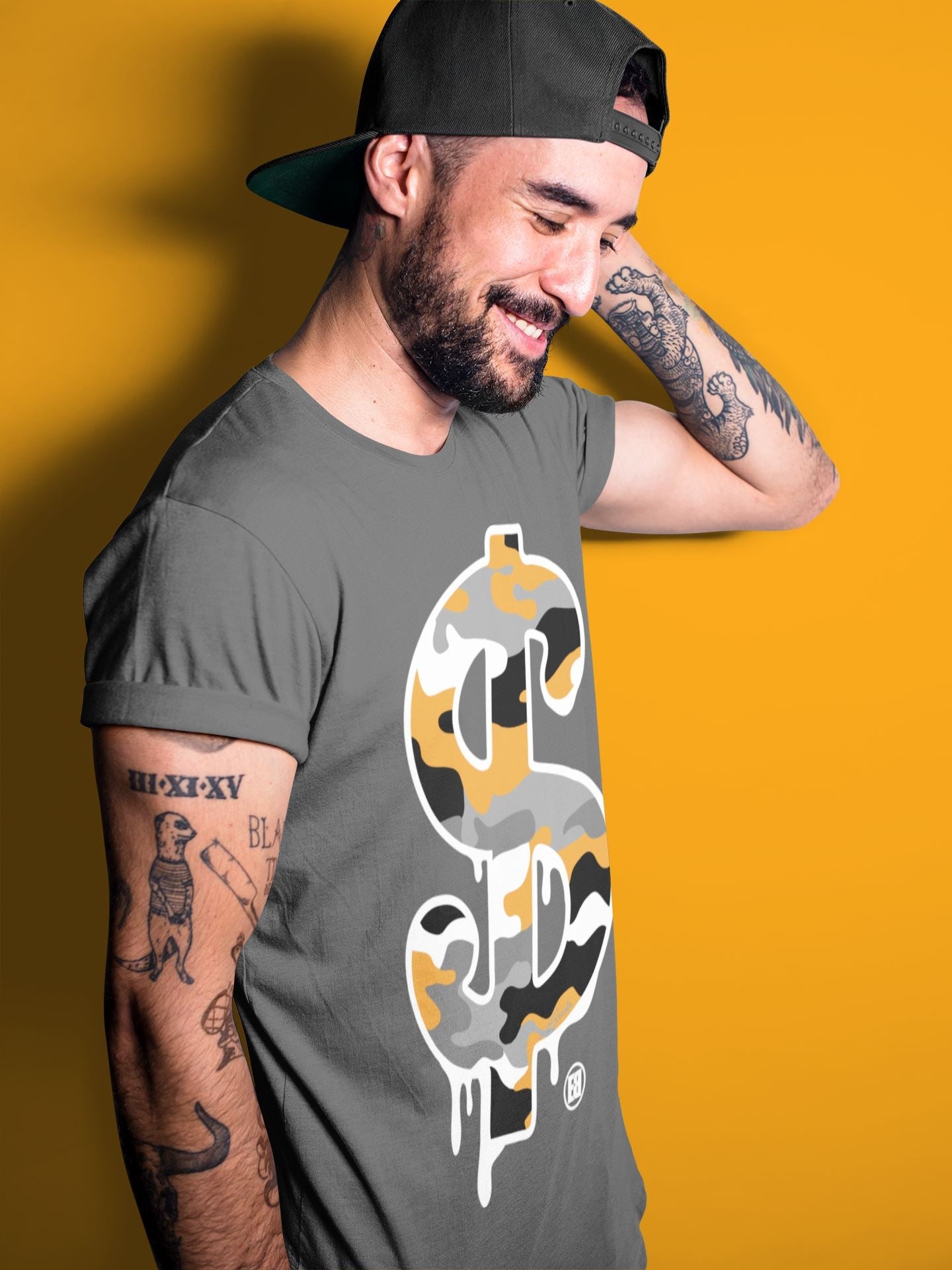 Dollar Camo Unisex Tops - Air Jordan 3 Laser Orange