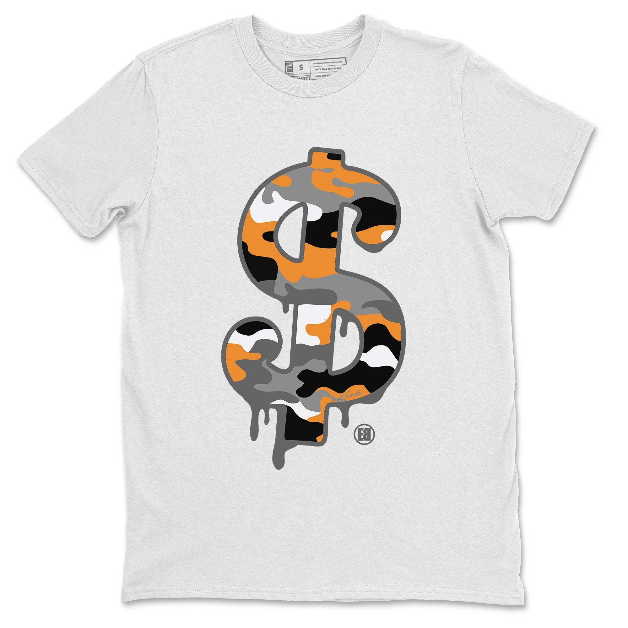 Dollar Camo Unisex Tops - Air Jordan 3 Laser Orange