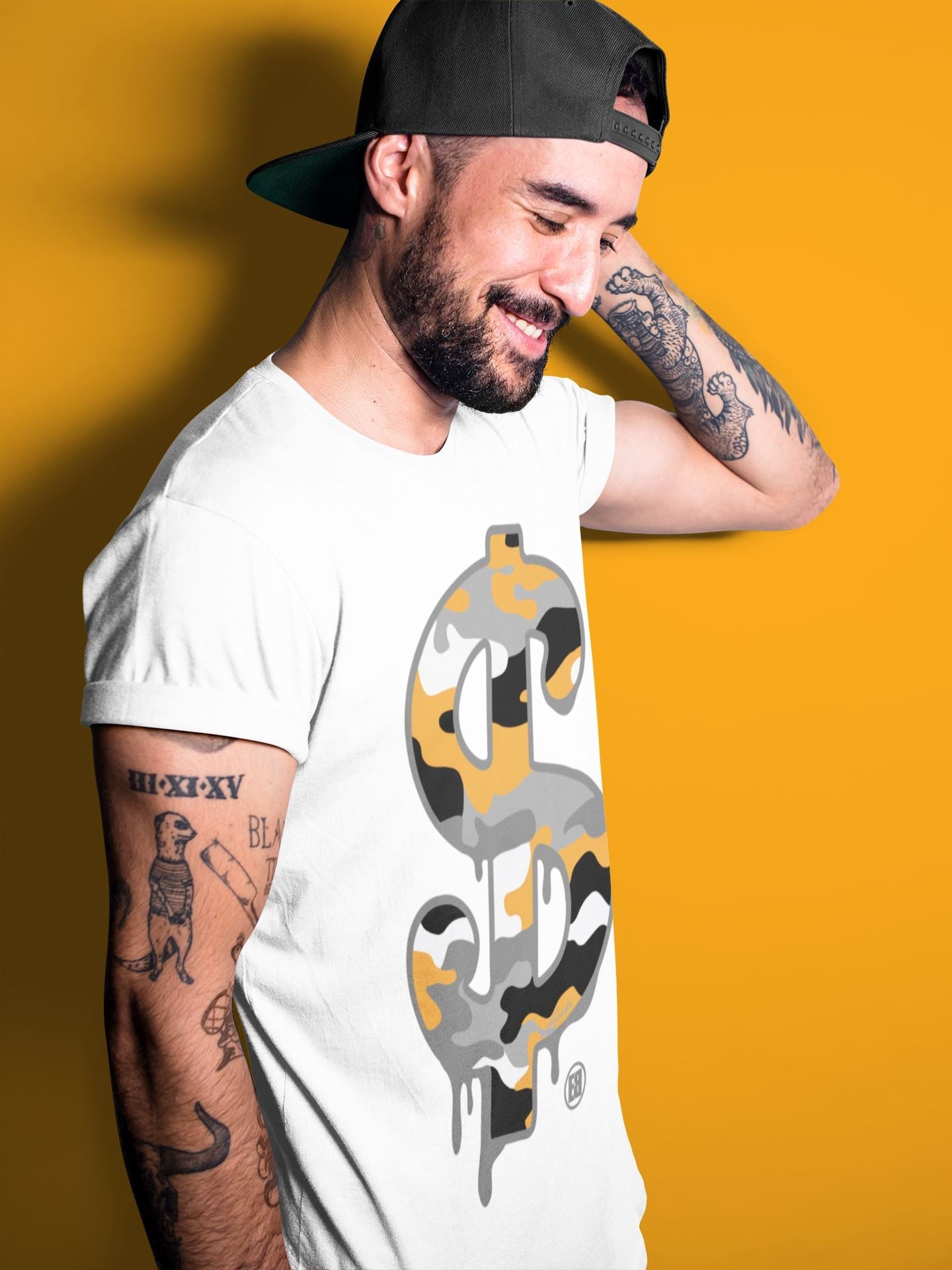 Dollar Camo Unisex Tops - Air Jordan 3 Laser Orange