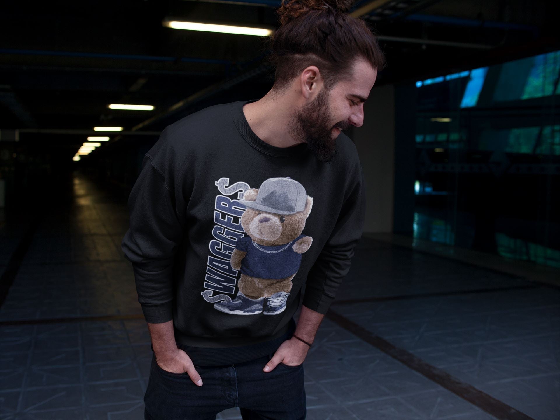 Bear Swaggers Unisex Tops - Air Jordan 3 Midnight Navy