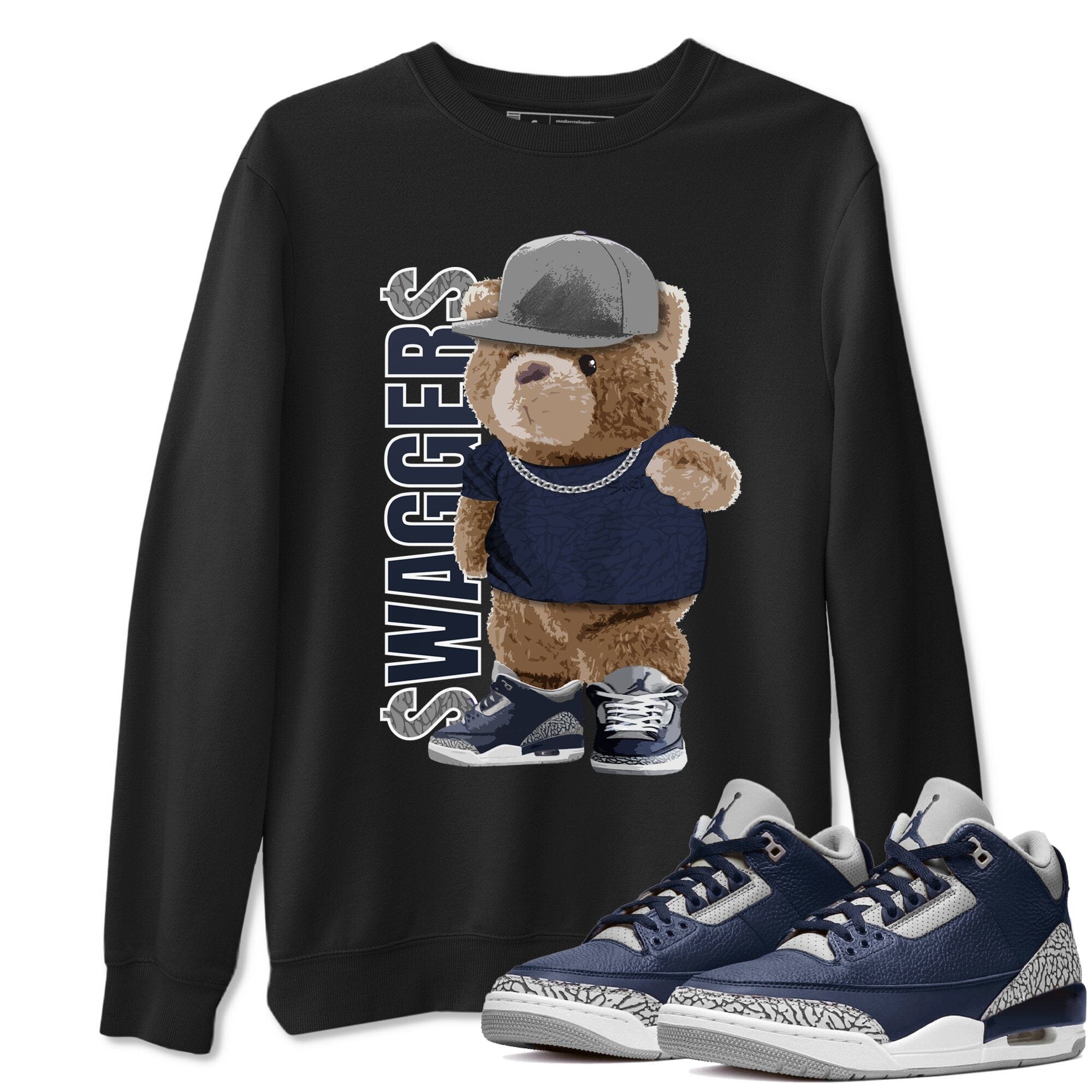 Bear Swaggers Unisex Tops - Air Jordan 3 Midnight Navy