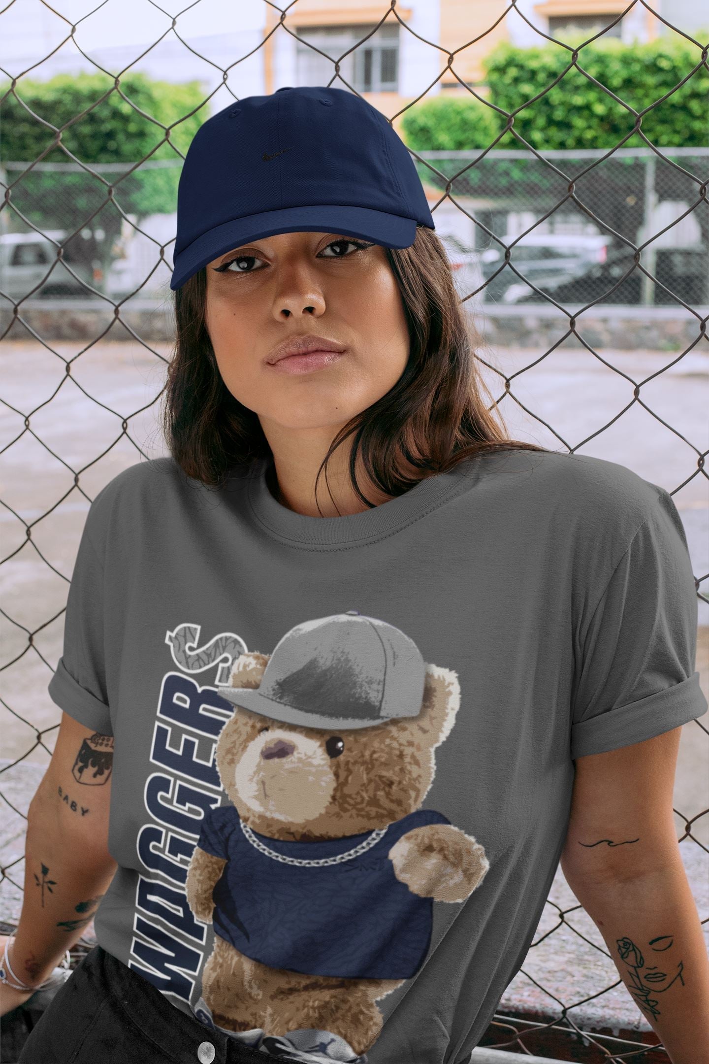 Bear Swaggers Unisex Tops - Air Jordan 3 Midnight Navy