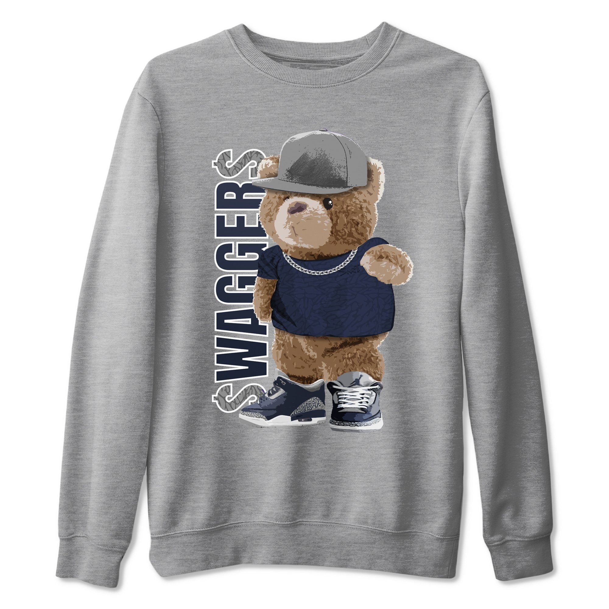 Bear Swaggers Unisex Tops - Air Jordan 3 Midnight Navy