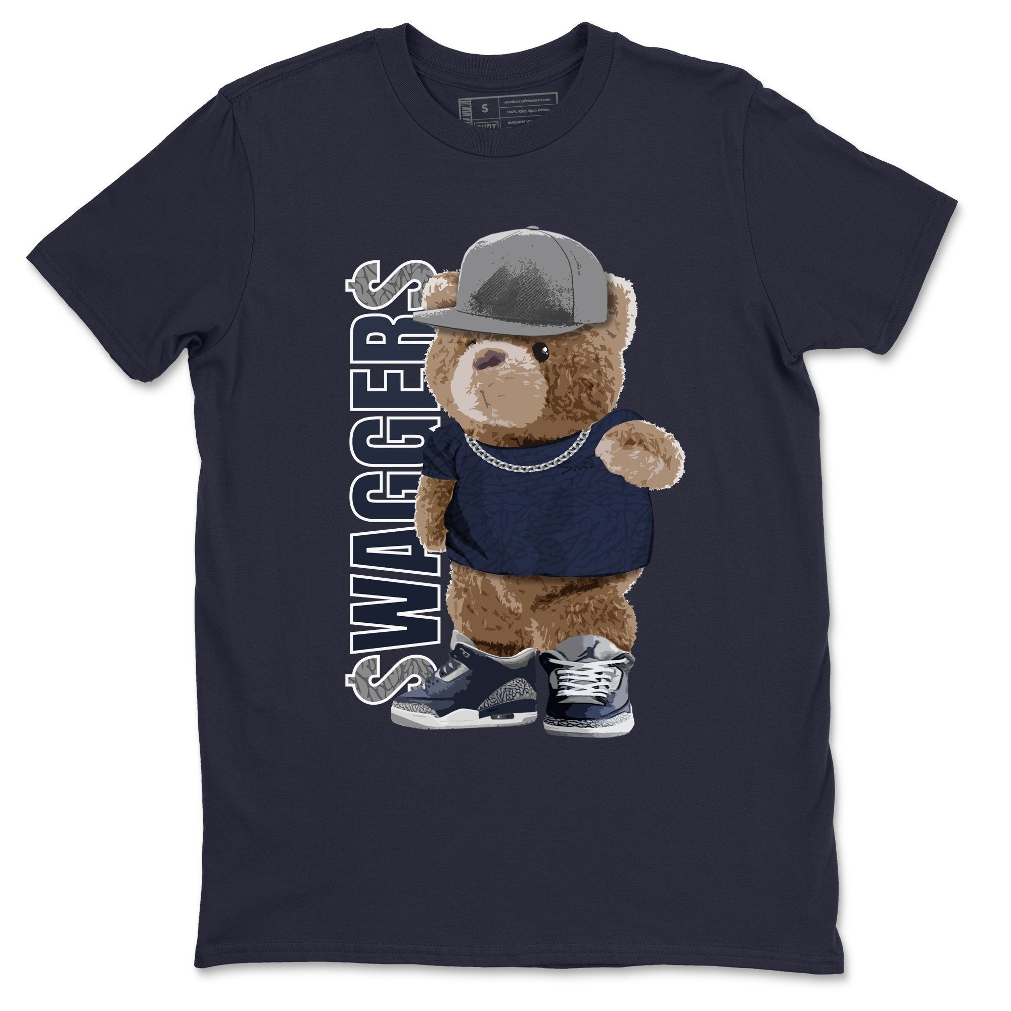 Bear Swaggers Unisex Tops - Air Jordan 3 Midnight Navy