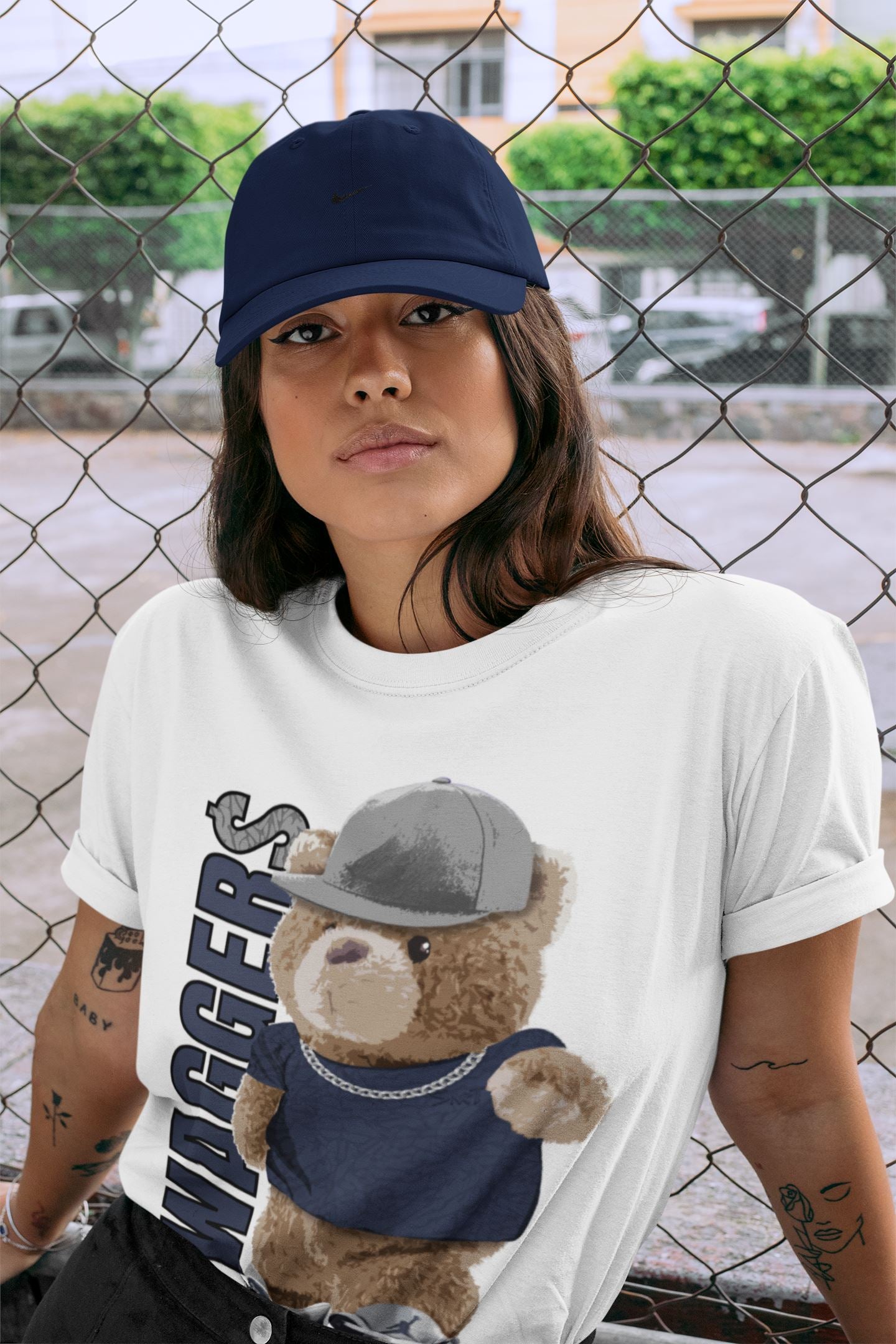 Bear Swaggers Unisex Tops - Air Jordan 3 Midnight Navy