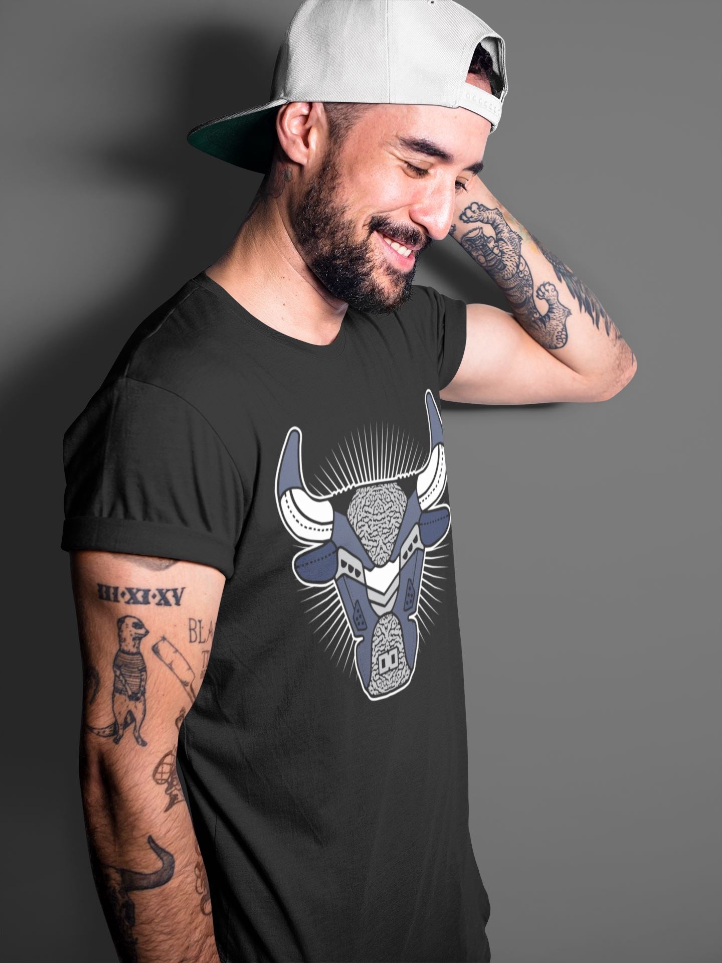 Bull Head Unisex Tops - Air Jordan 3 Midnight Navy