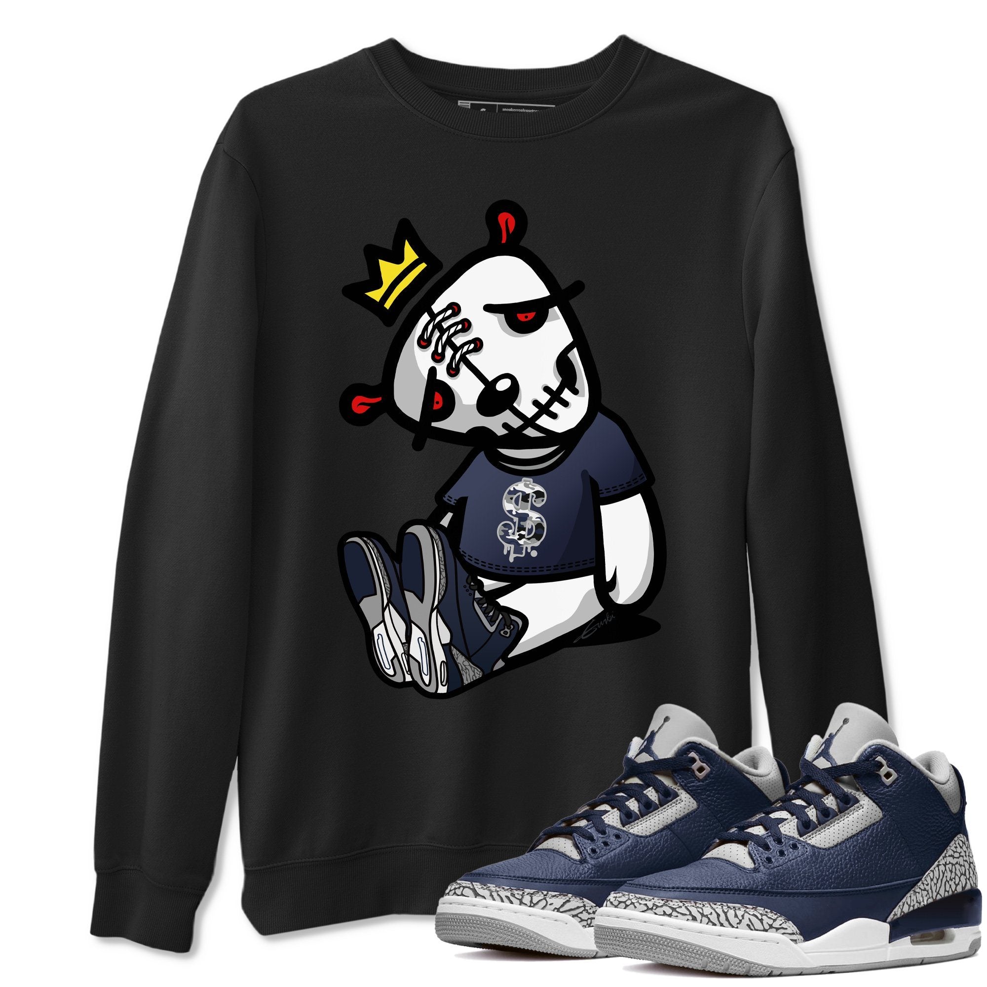 Dead Dolls Unisex Tops - Air Jordan 3 Midnight Navy