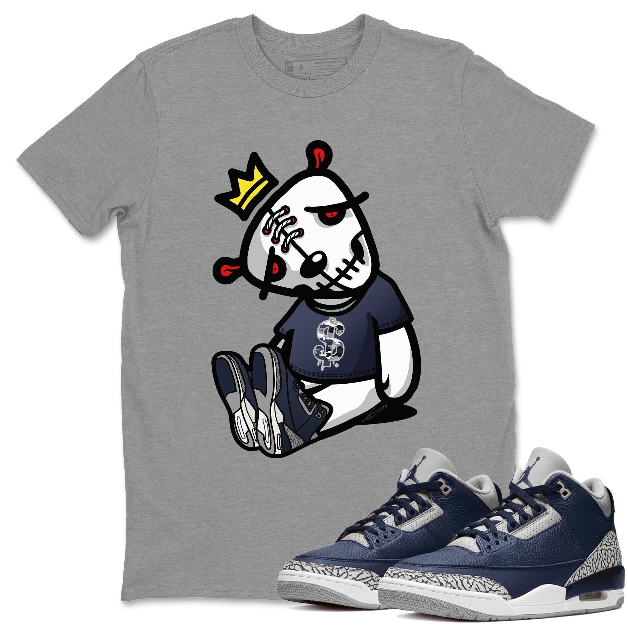 Dead Dolls Unisex Tops - Air Jordan 3 Midnight Navy