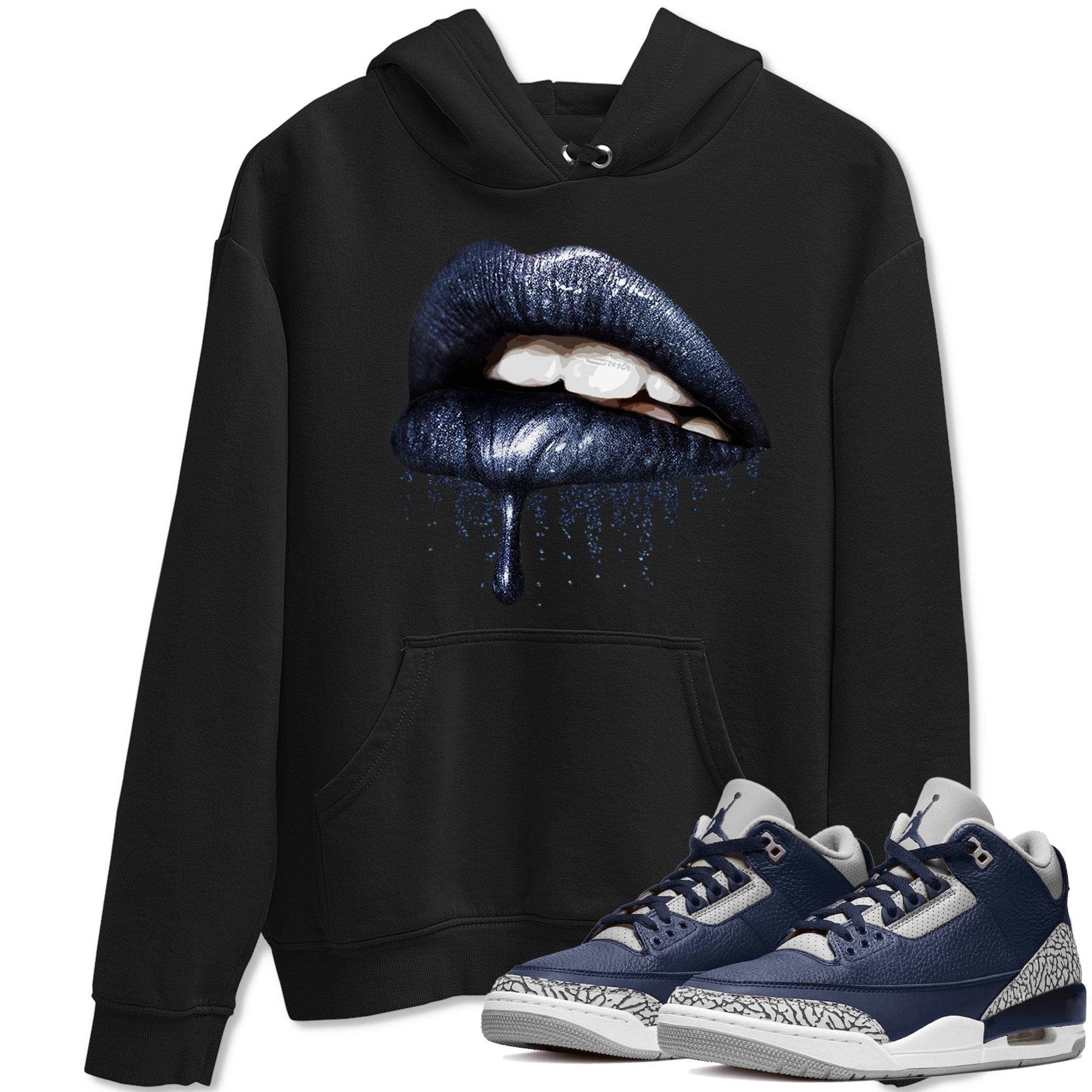 Dripping Lips Unisex Tops - Air Jordan 3 Midnight Navy