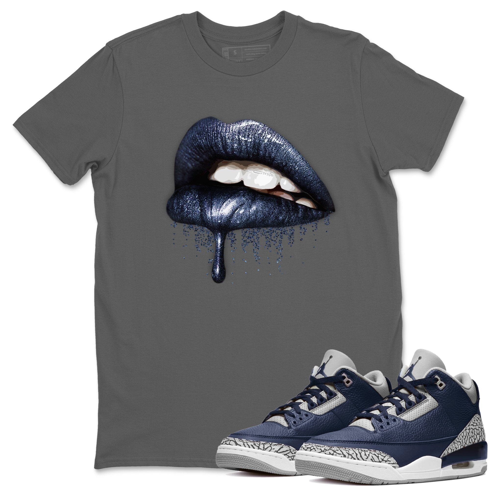 Dripping Lips Unisex Tops - Air Jordan 3 Midnight Navy